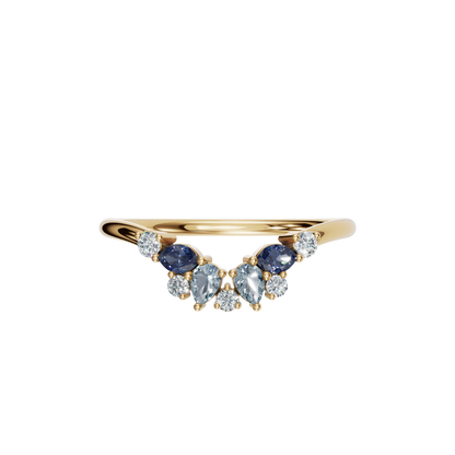 MULTI-SHAPE COLORED DIAMOND WEDDING BAND - M&D Signature Jewels