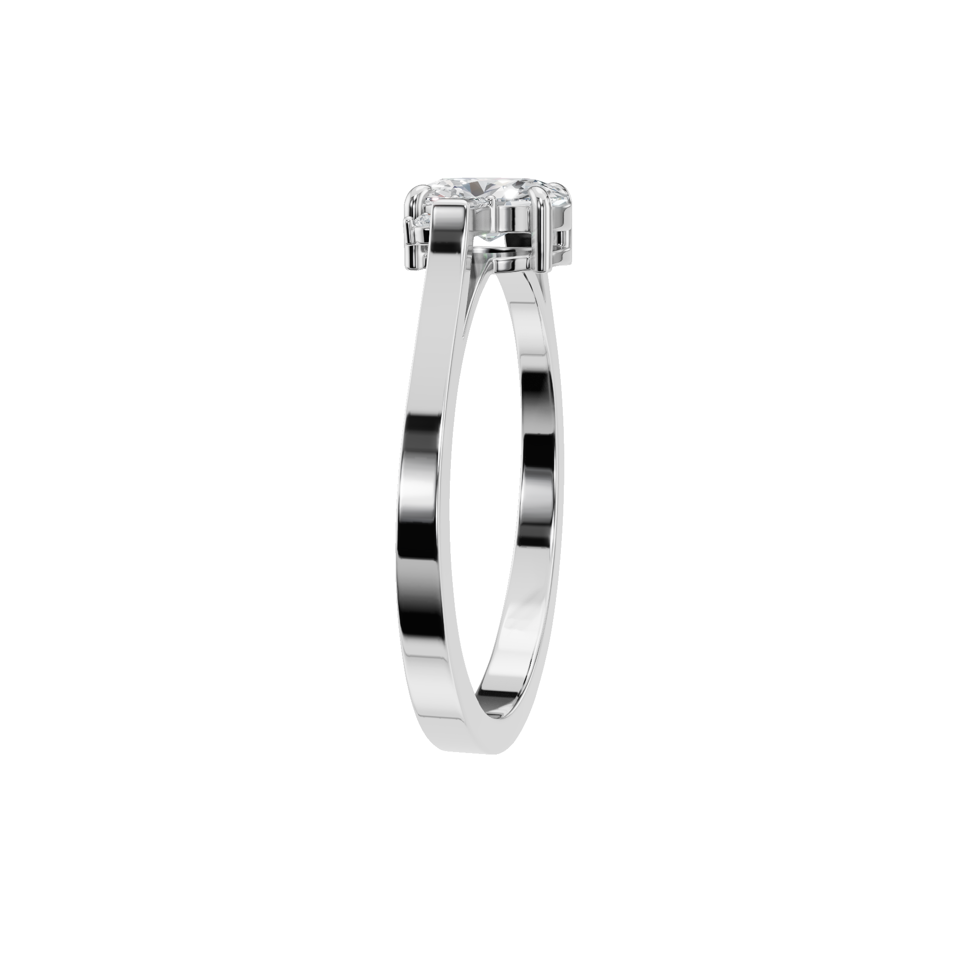 OVAL BAGUETTE THREE STONE RING