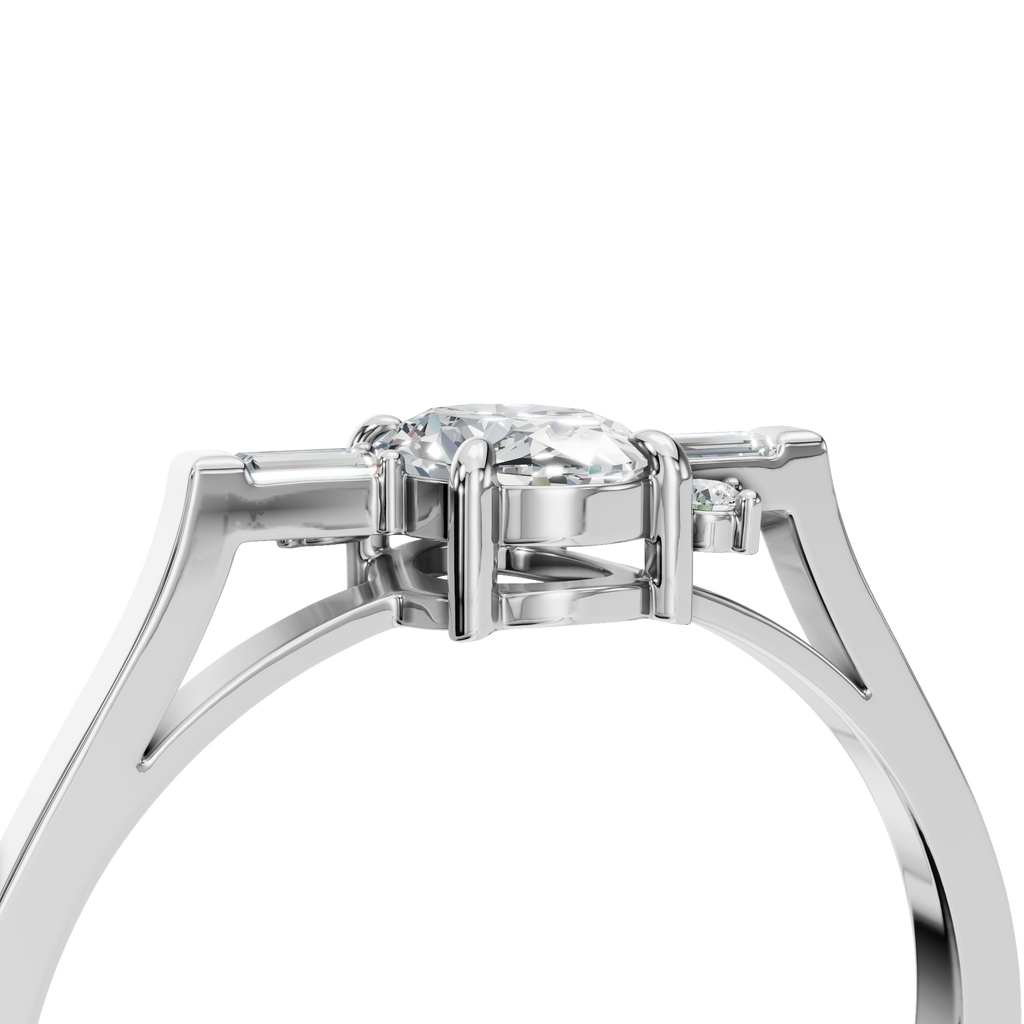 OVAL BAGUETTE THREE STONE RING