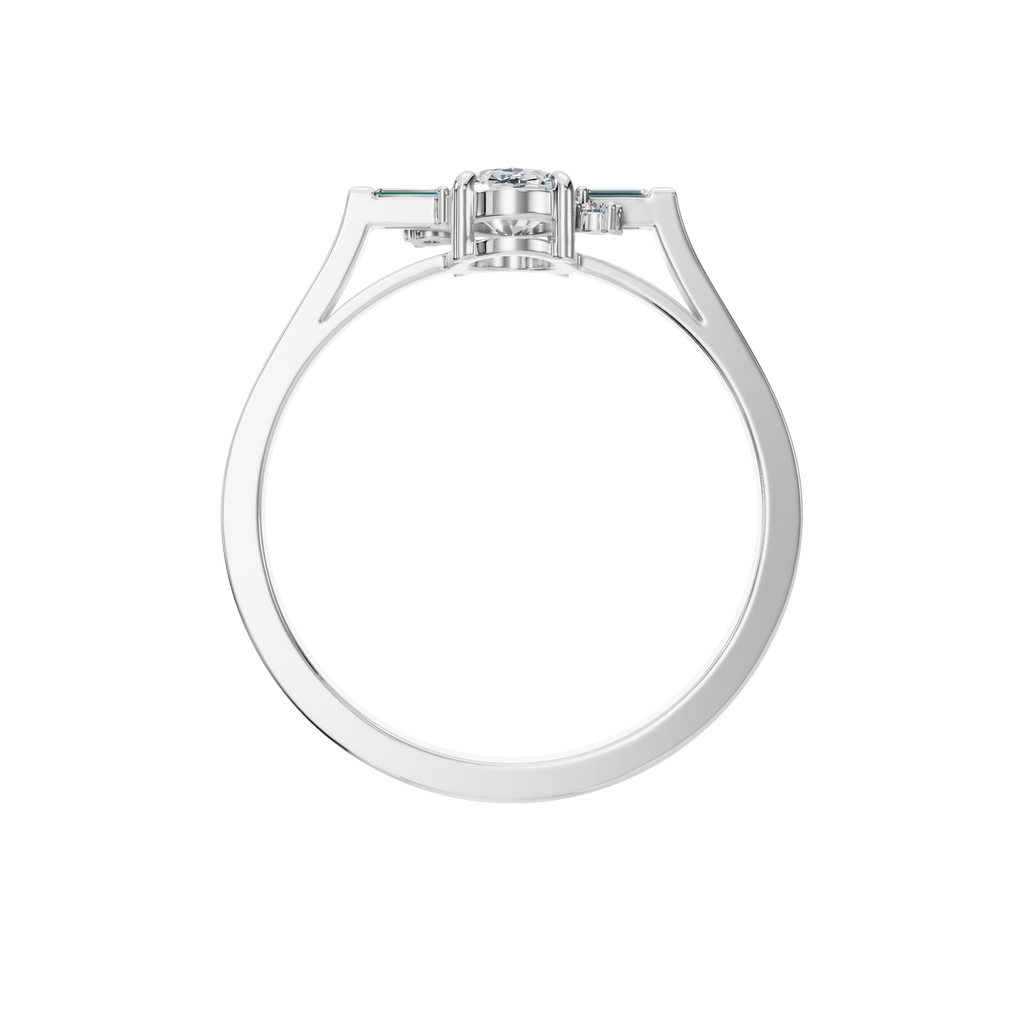 OVAL BAGUETTE THREE STONE RING