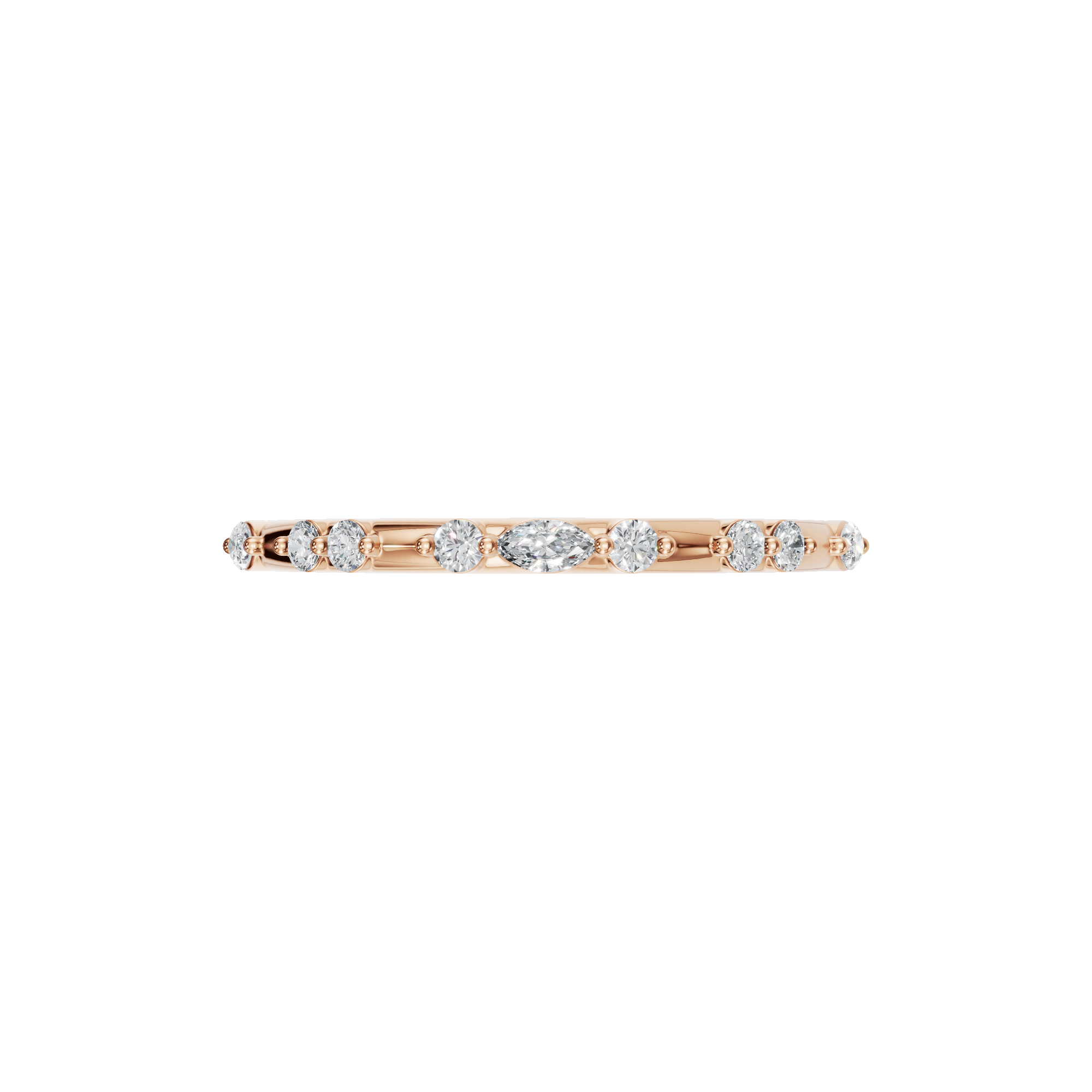 ROUND MARQUISE WEDDING BAND