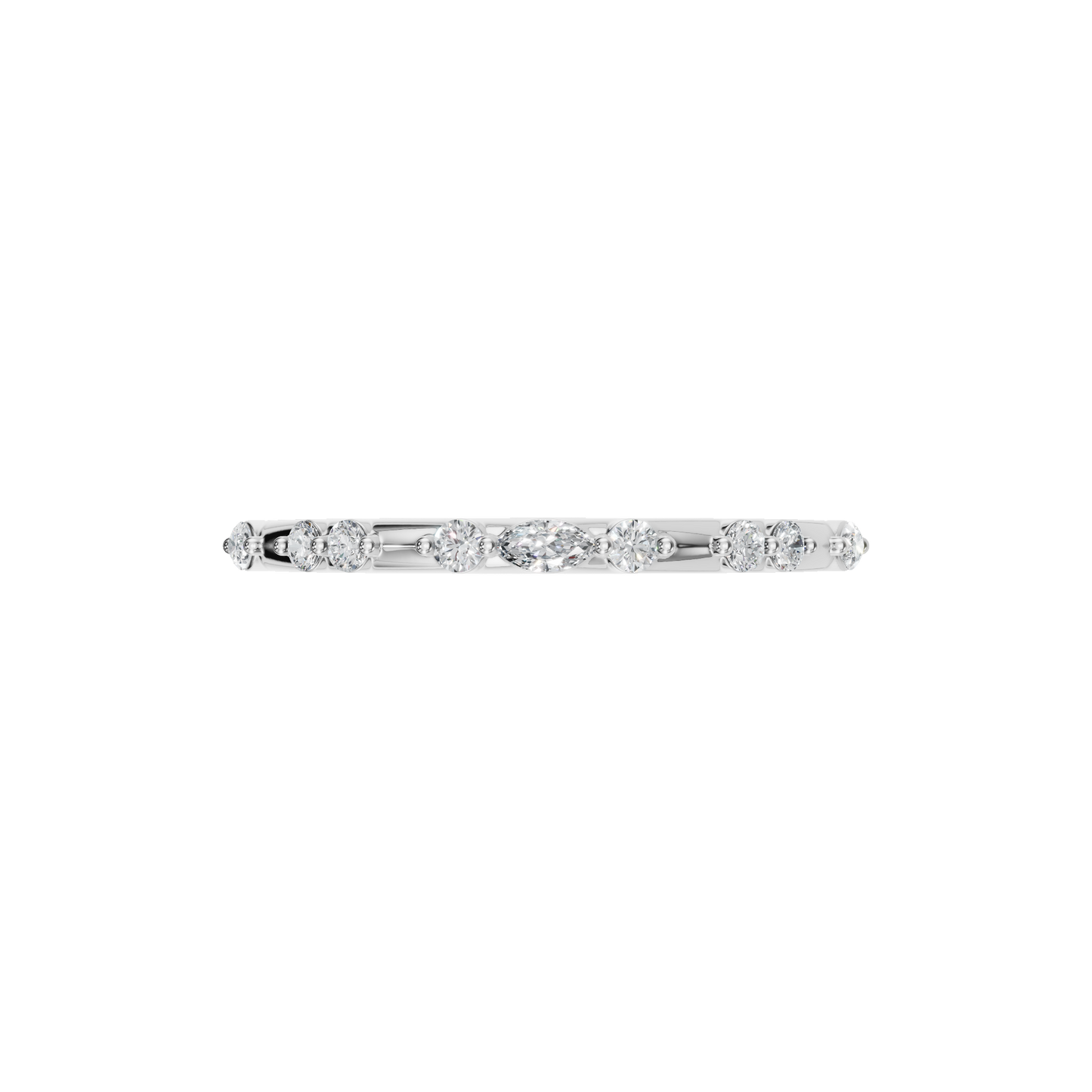 ROUND MARQUISE WEDDING BAND - M&D Signature Jewels