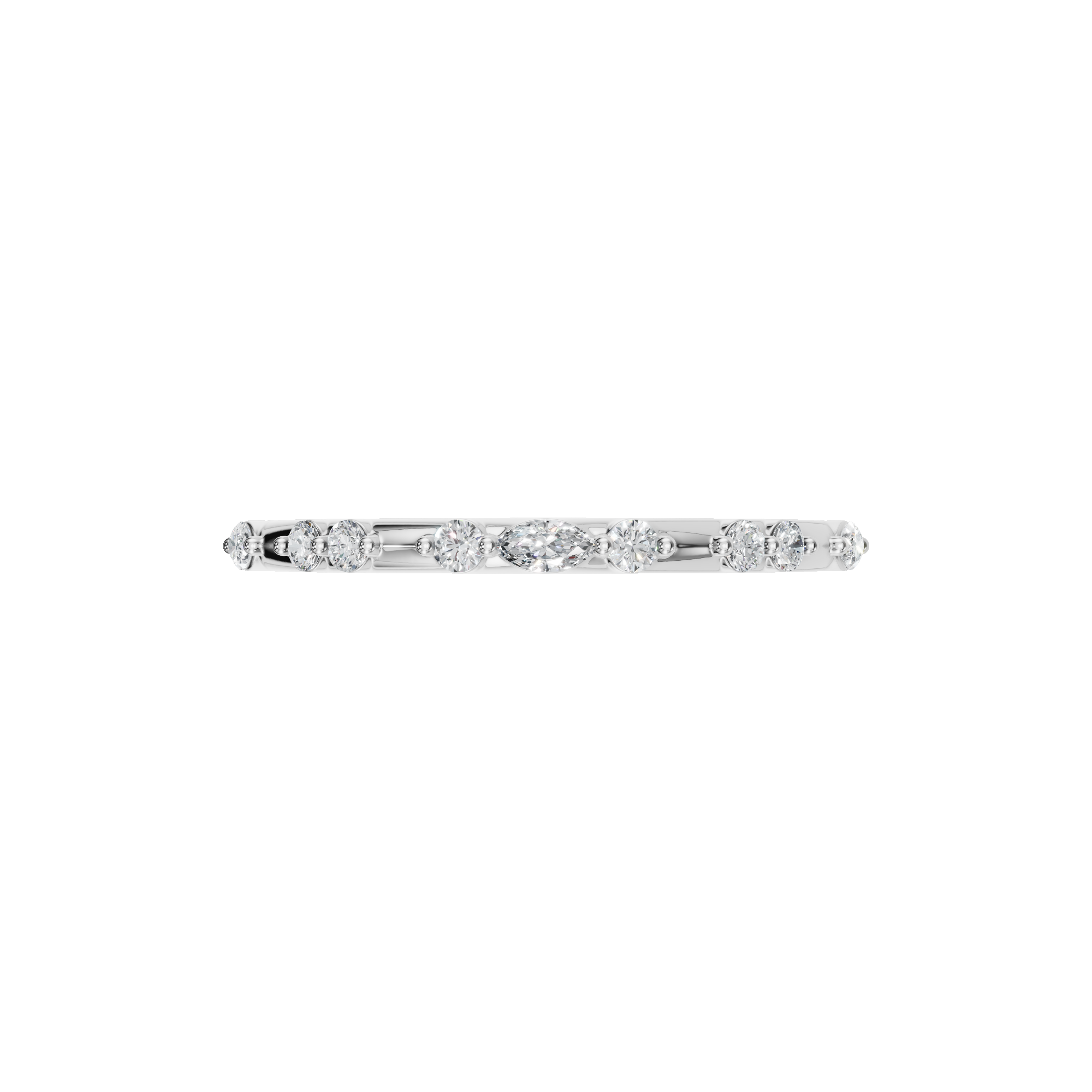 ROUND MARQUISE WEDDING BAND