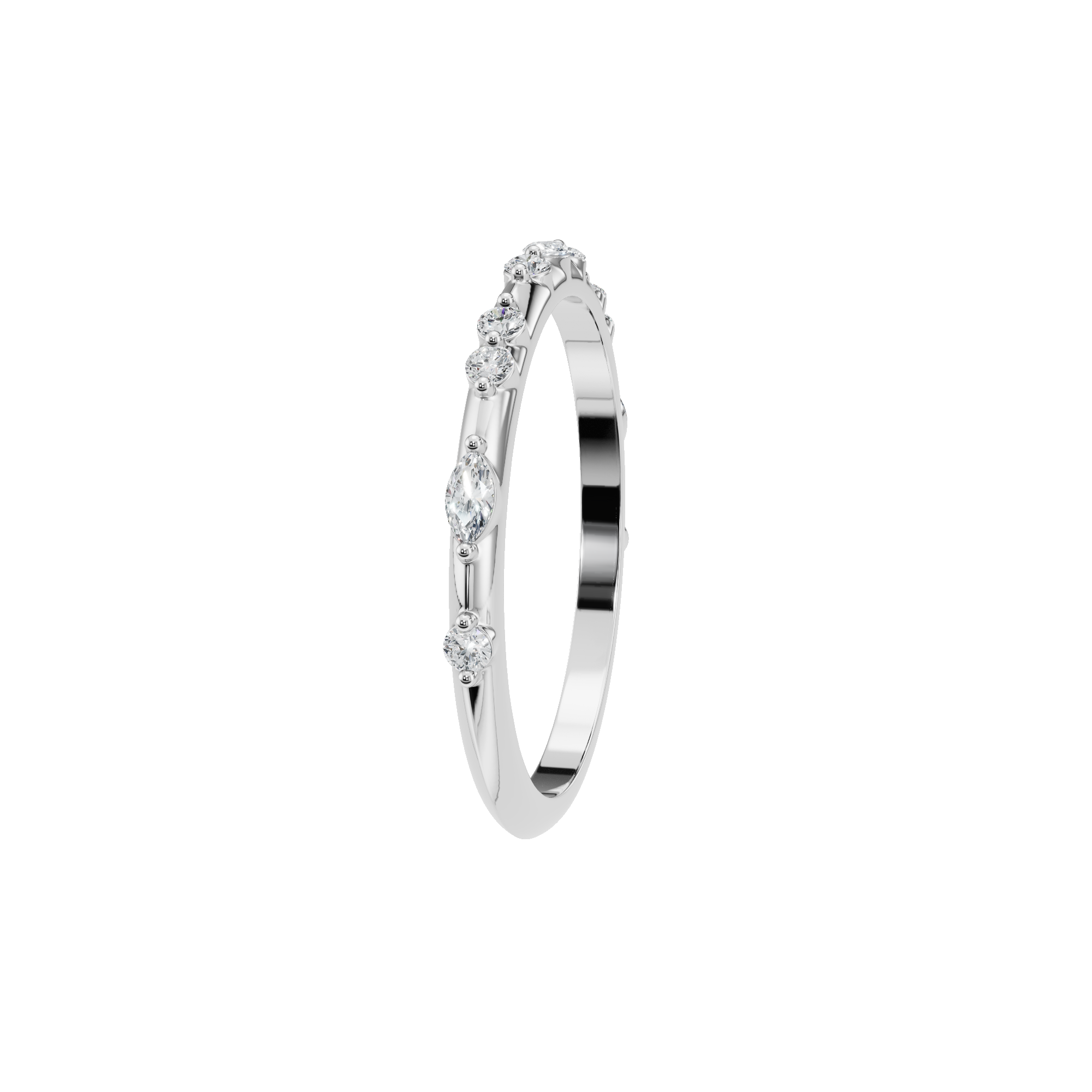 ROUND MARQUISE WEDDING BAND