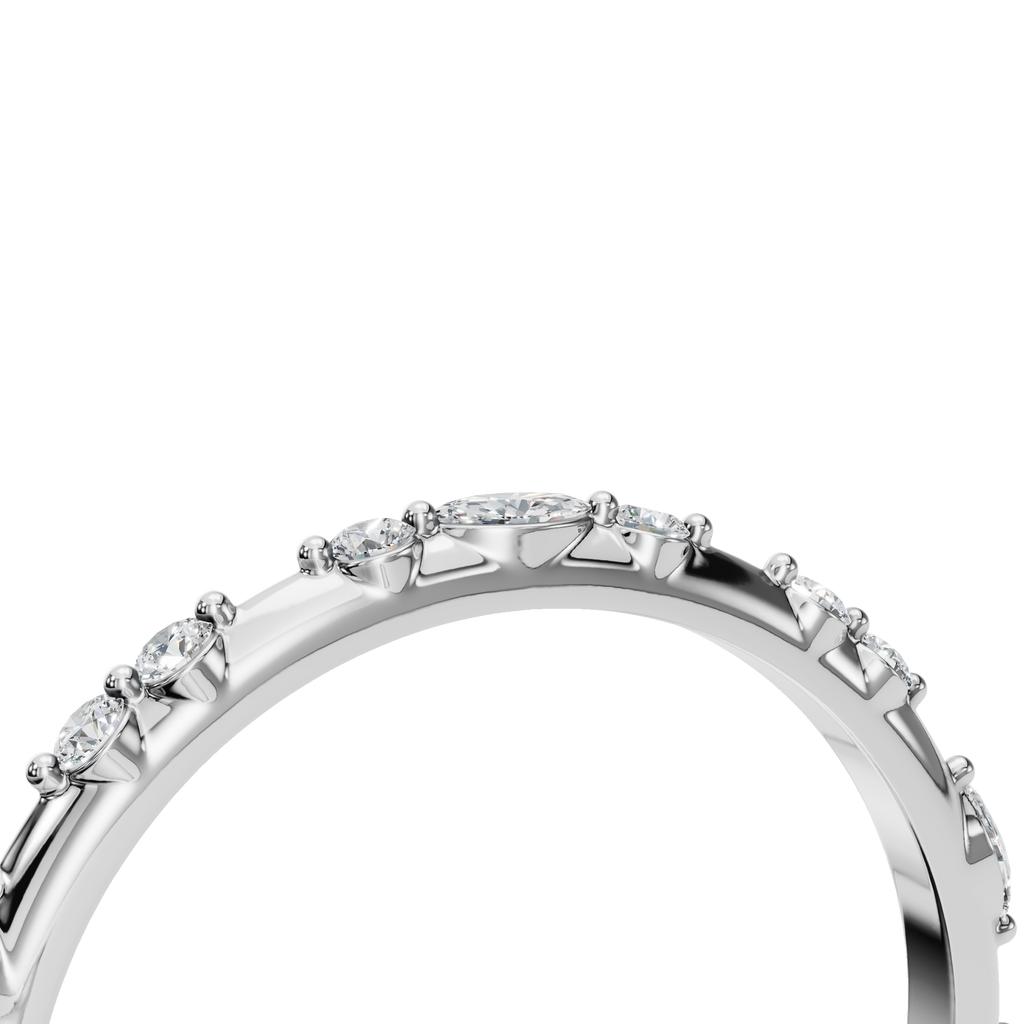 ROUND MARQUISE WEDDING BAND