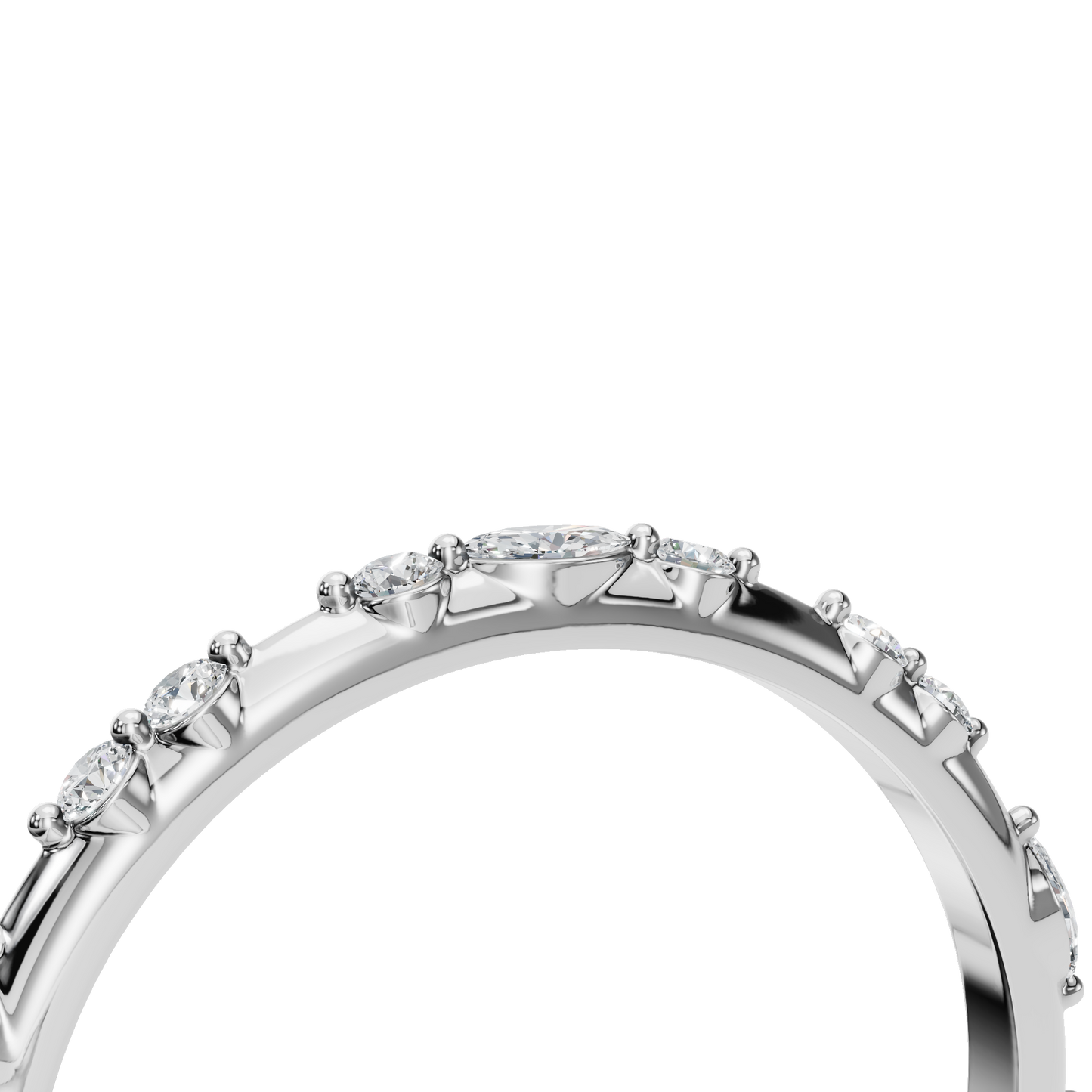ROUND MARQUISE WEDDING BAND - M&D Signature Jewels