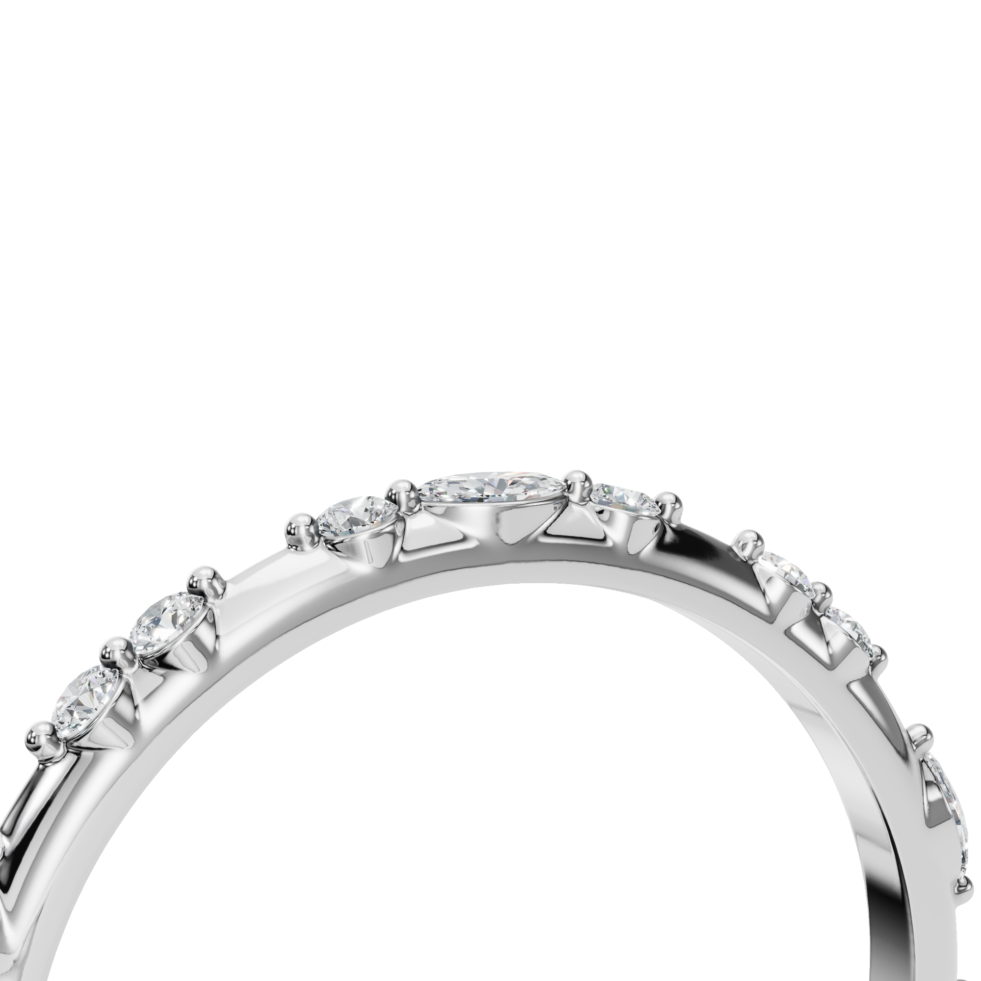 ROUND MARQUISE WEDDING BAND