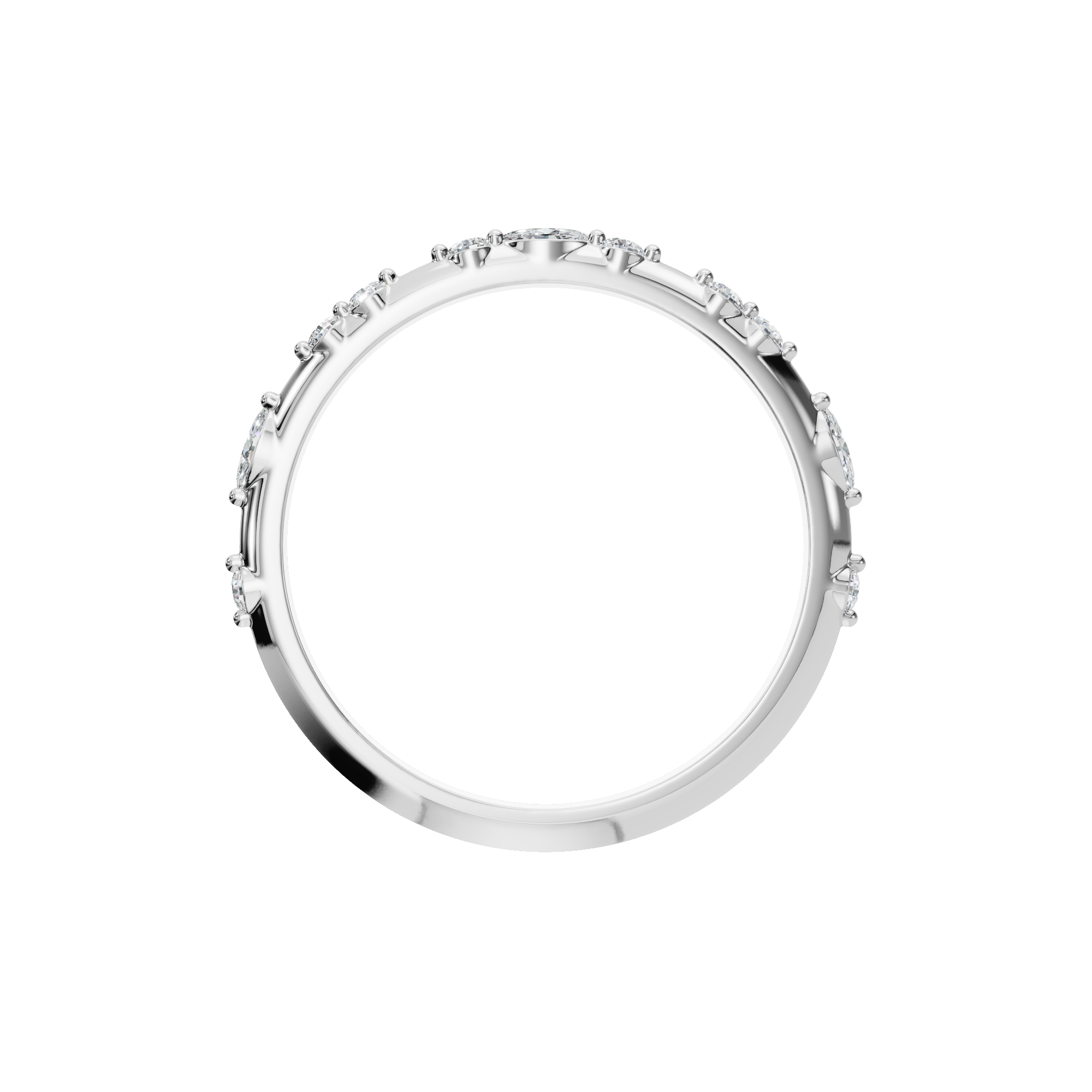 ROUND MARQUISE WEDDING BAND