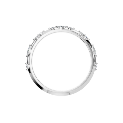ROUND MARQUISE WEDDING BAND - M&D Signature Jewels