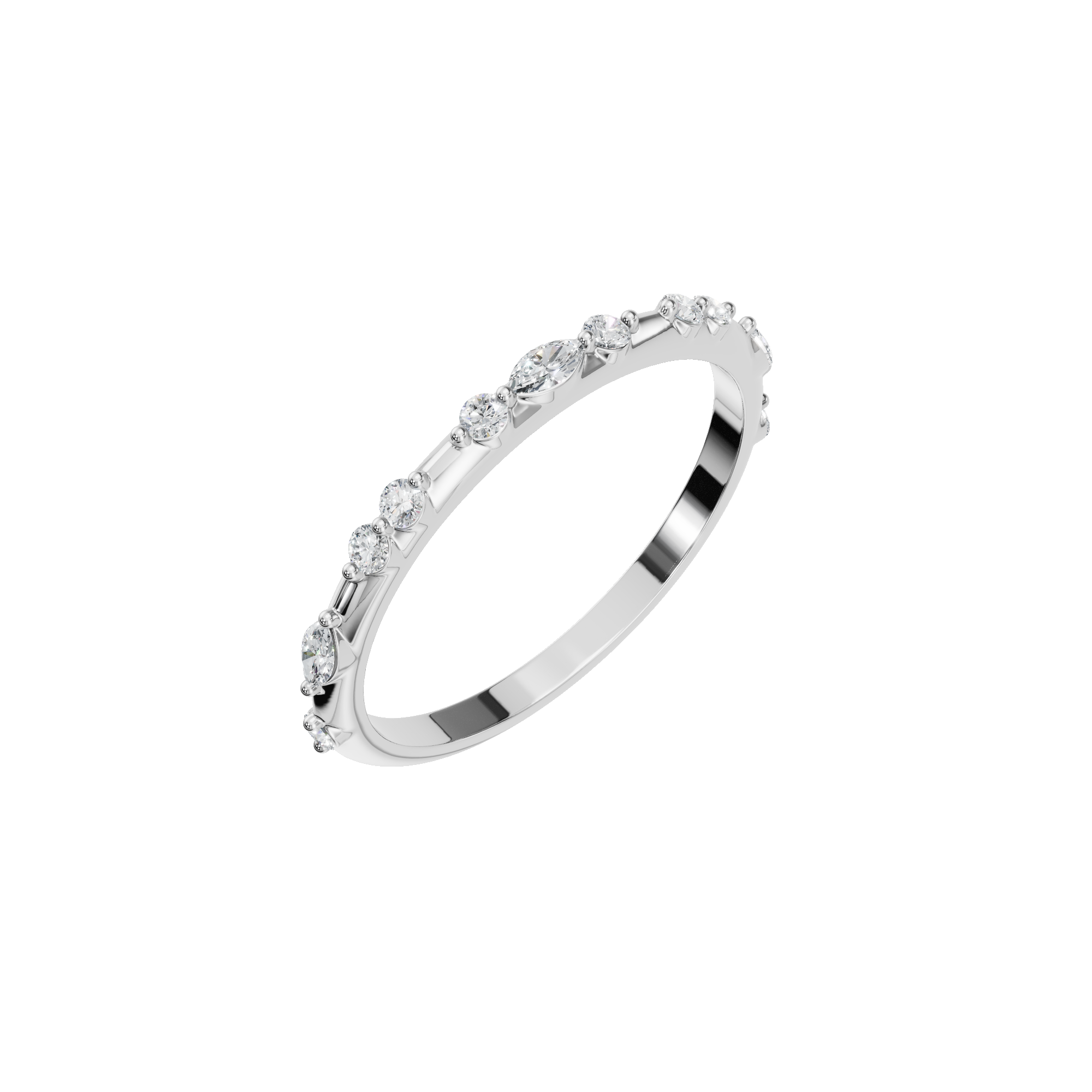 ROUND MARQUISE WEDDING BAND