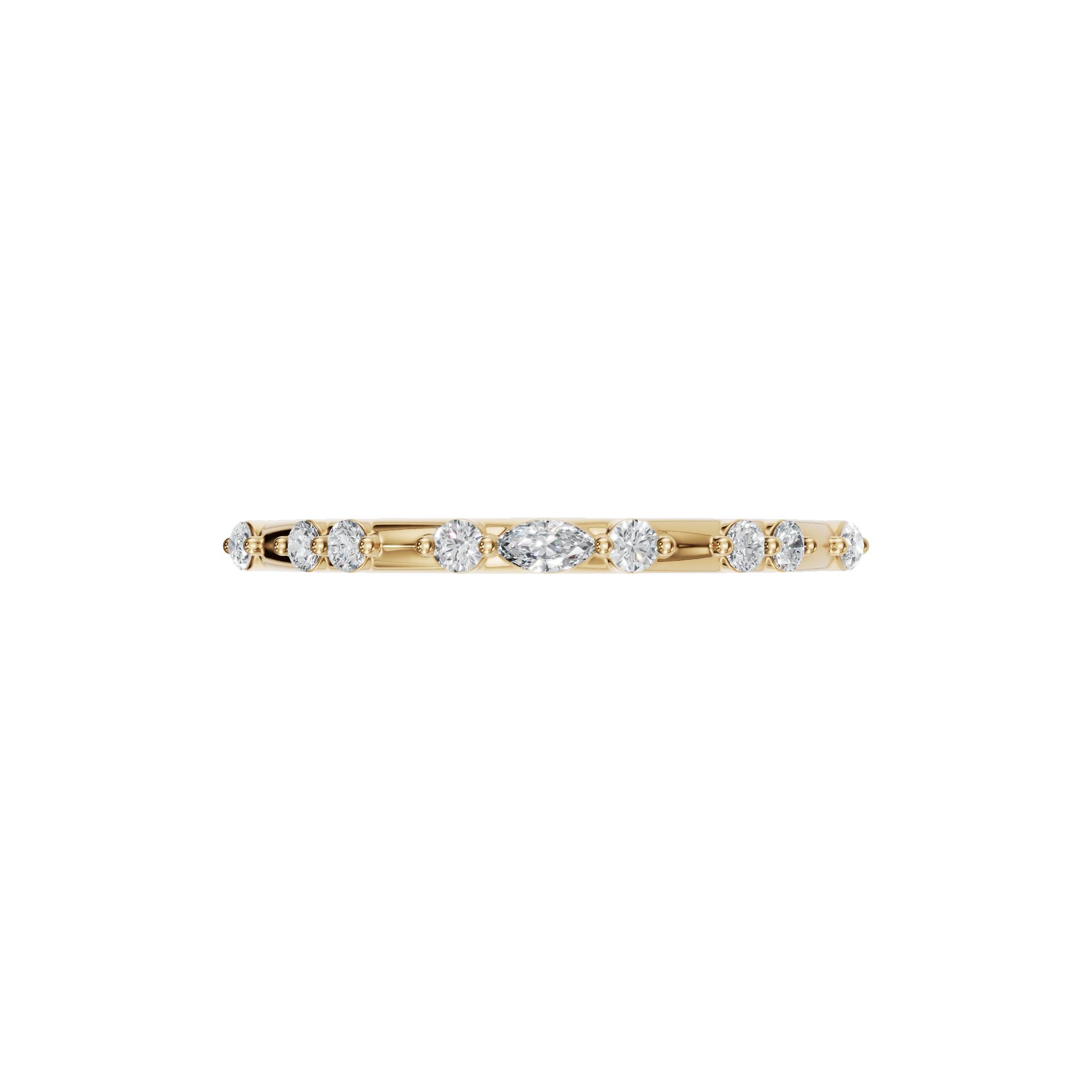 ROUND MARQUISE WEDDING BAND