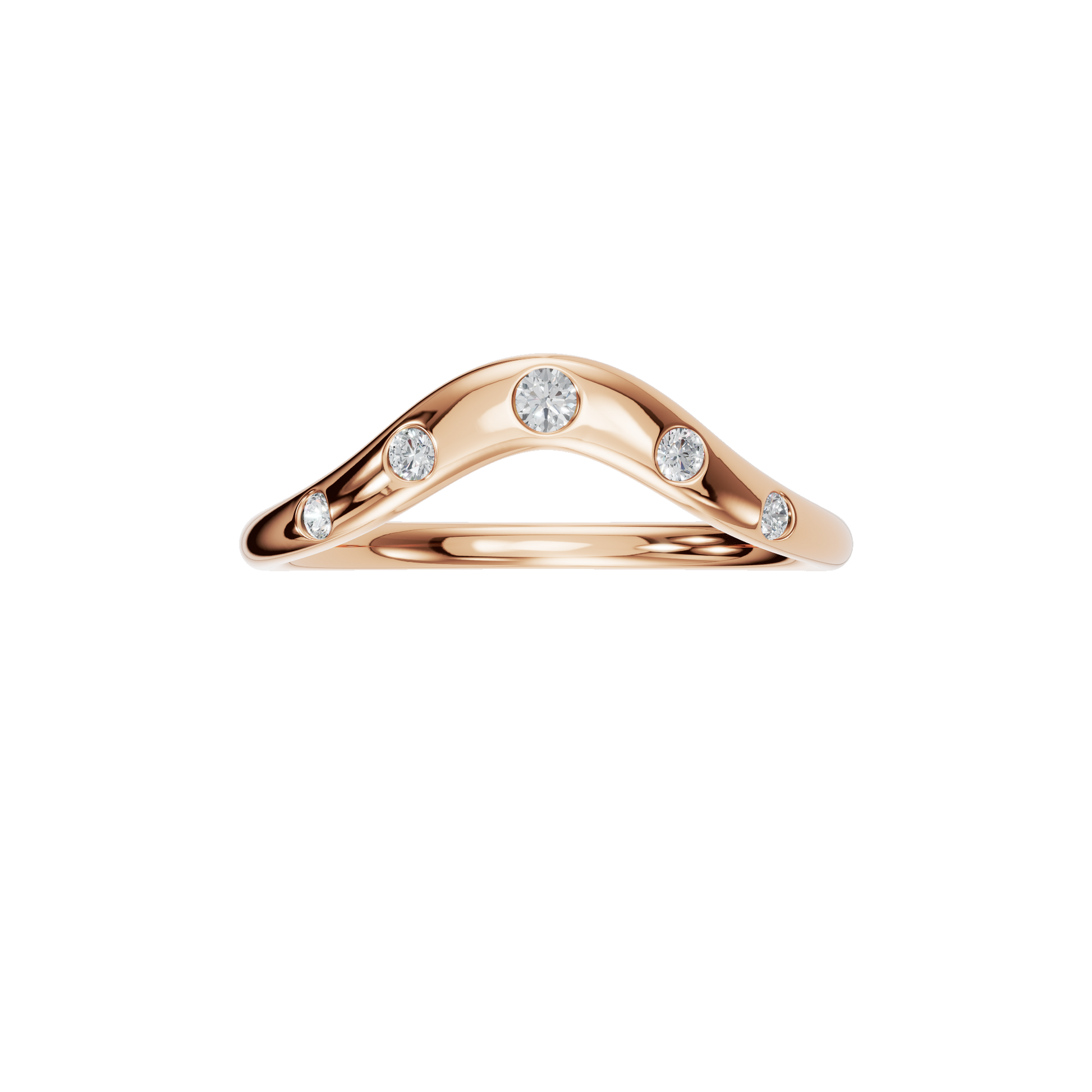 ROUND BEZEL WEDDING BAND - M&D Signature Jewels
