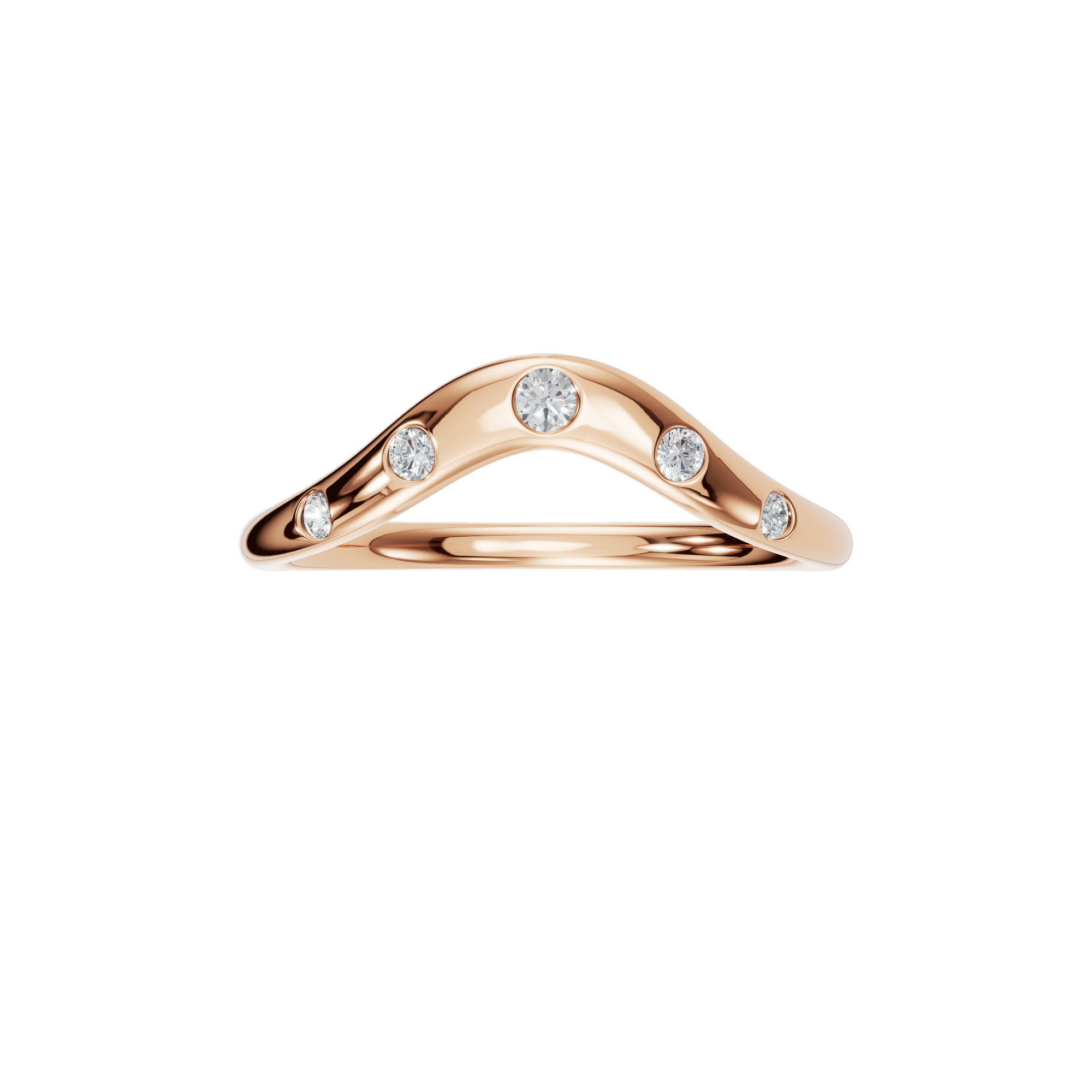 ROUND BEZEL WEDDING BAND