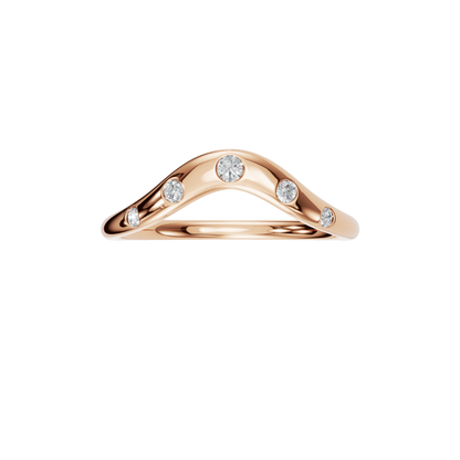 ROUND BEZEL WEDDING BAND - M&D Signature Jewels