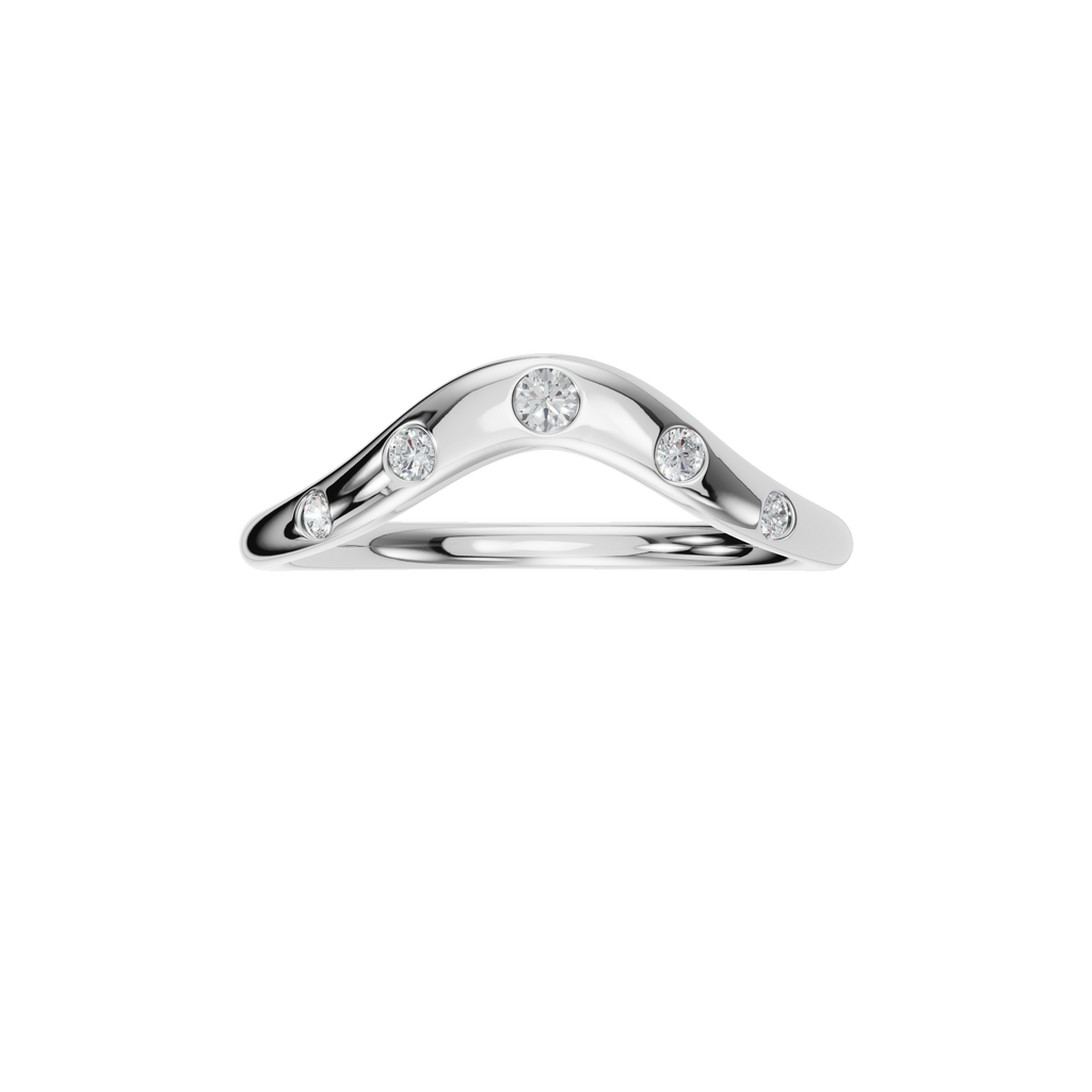 ROUND BEZEL WEDDING BAND