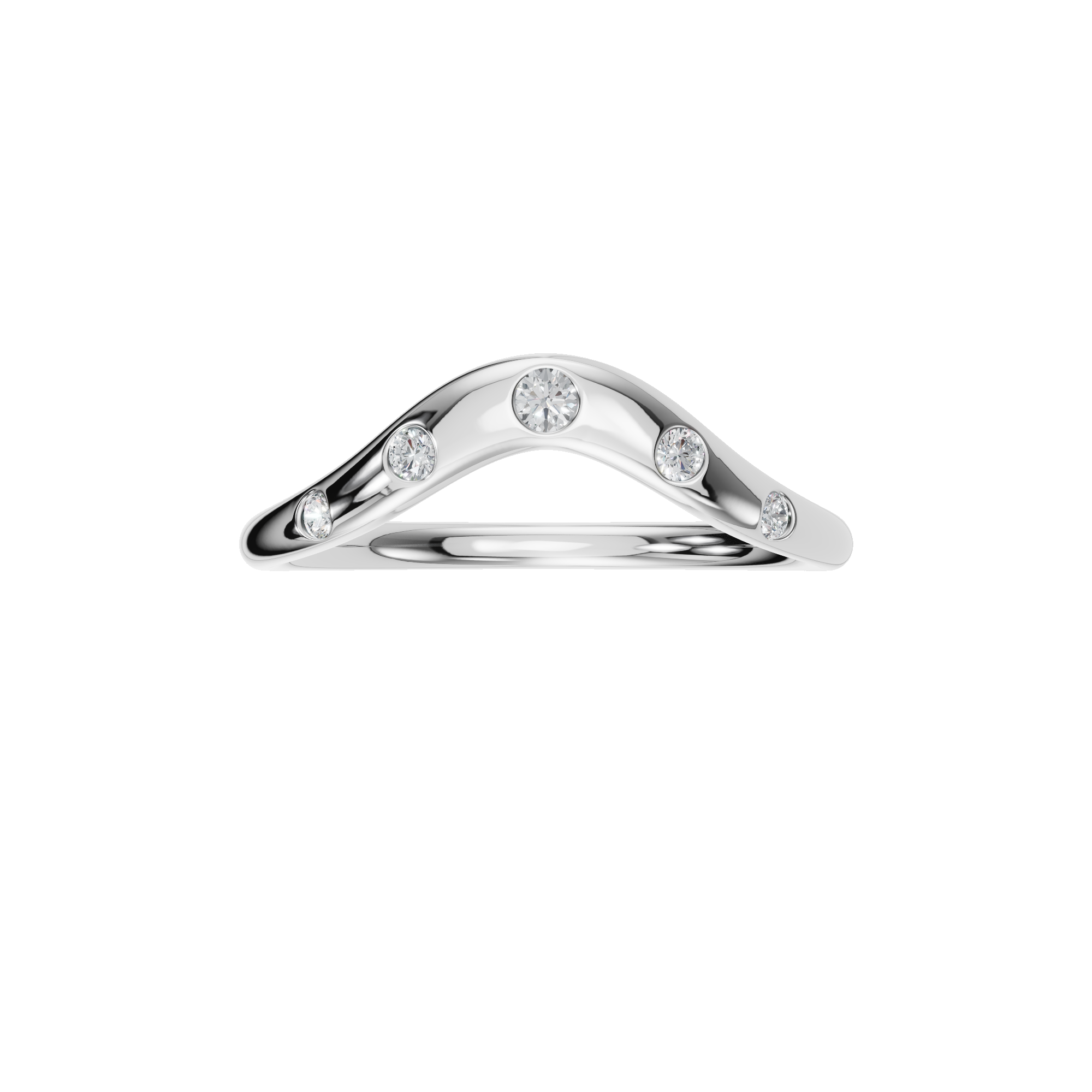 ROUND BEZEL WEDDING BAND