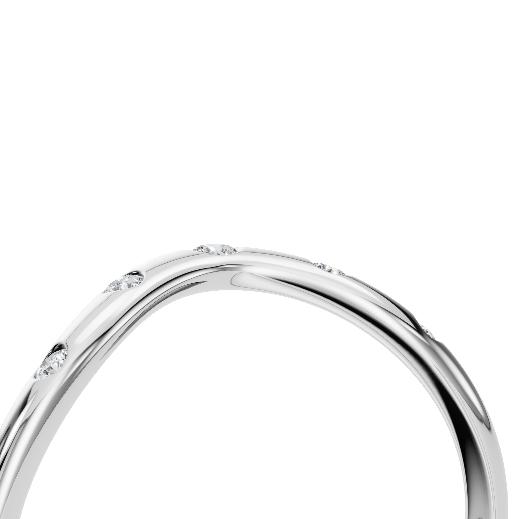 ROUND BEZEL WEDDING BAND