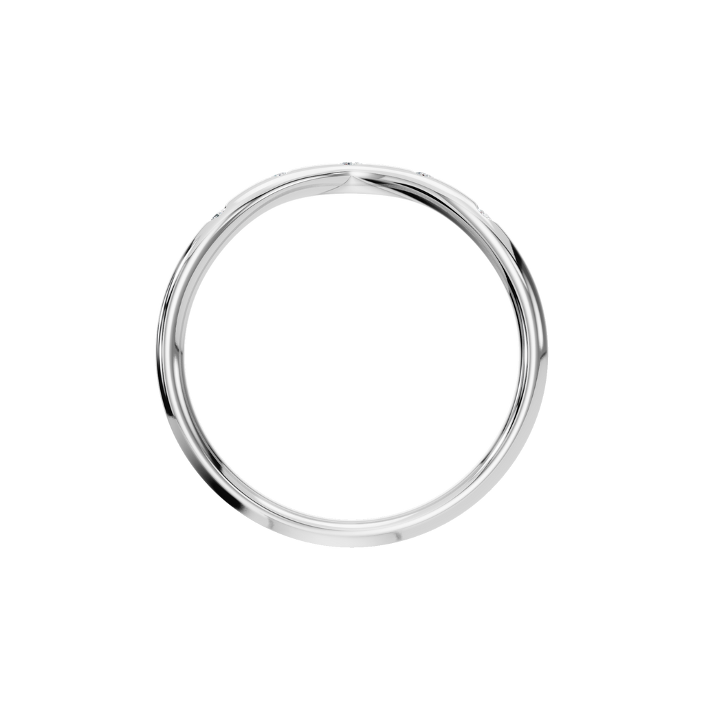 ROUND BEZEL WEDDING BAND