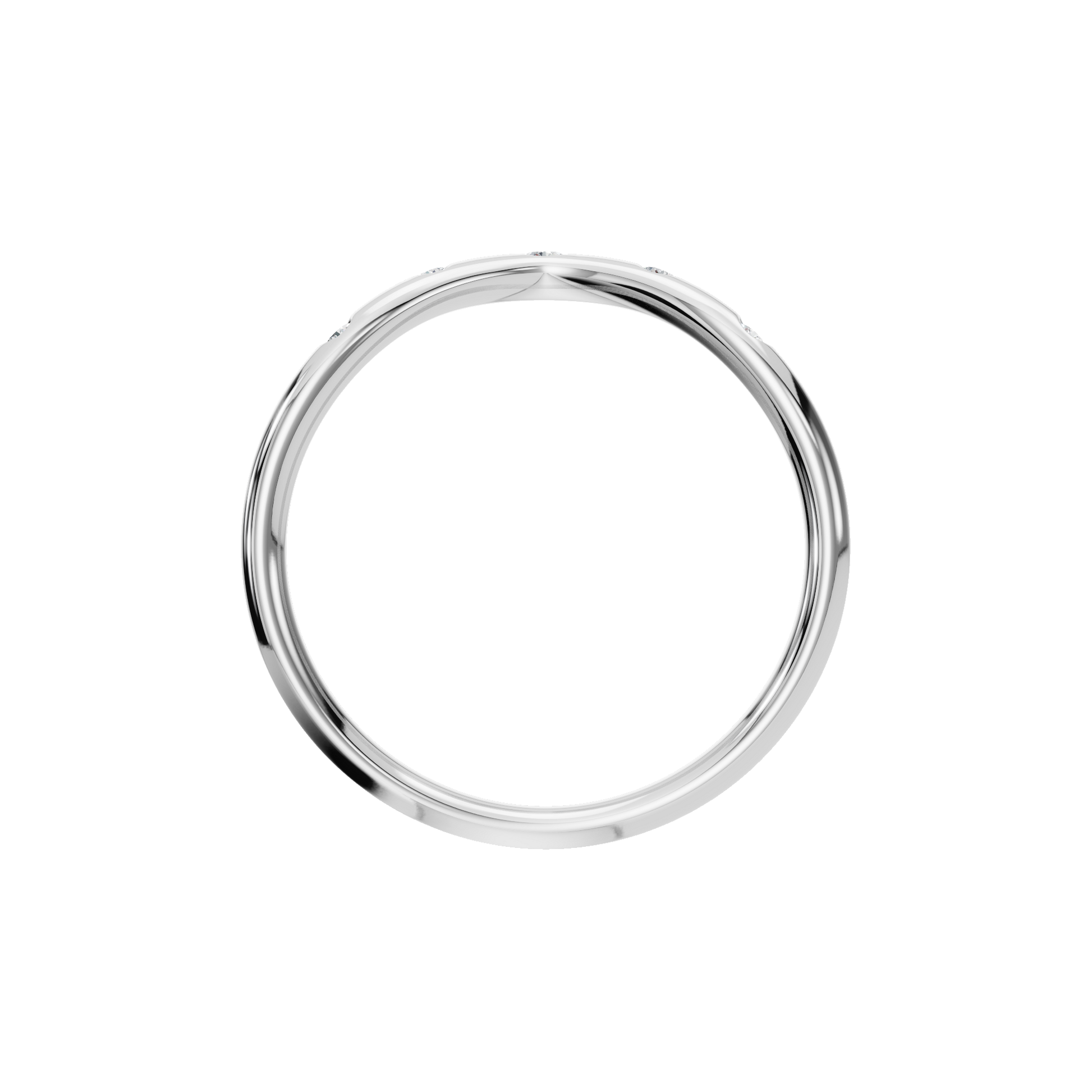 ROUND BEZEL WEDDING BAND - M&D Signature Jewels