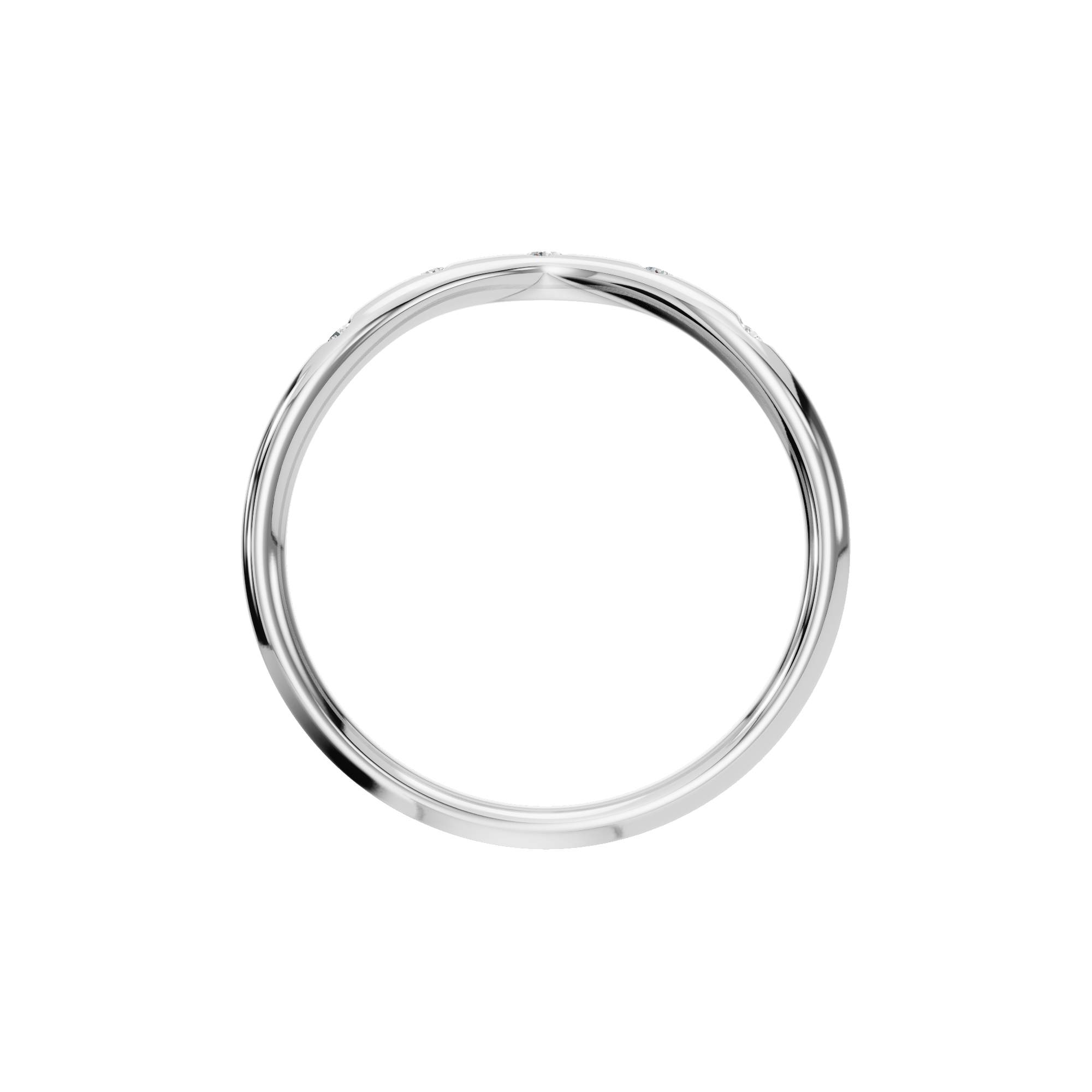 ROUND BEZEL WEDDING BAND
