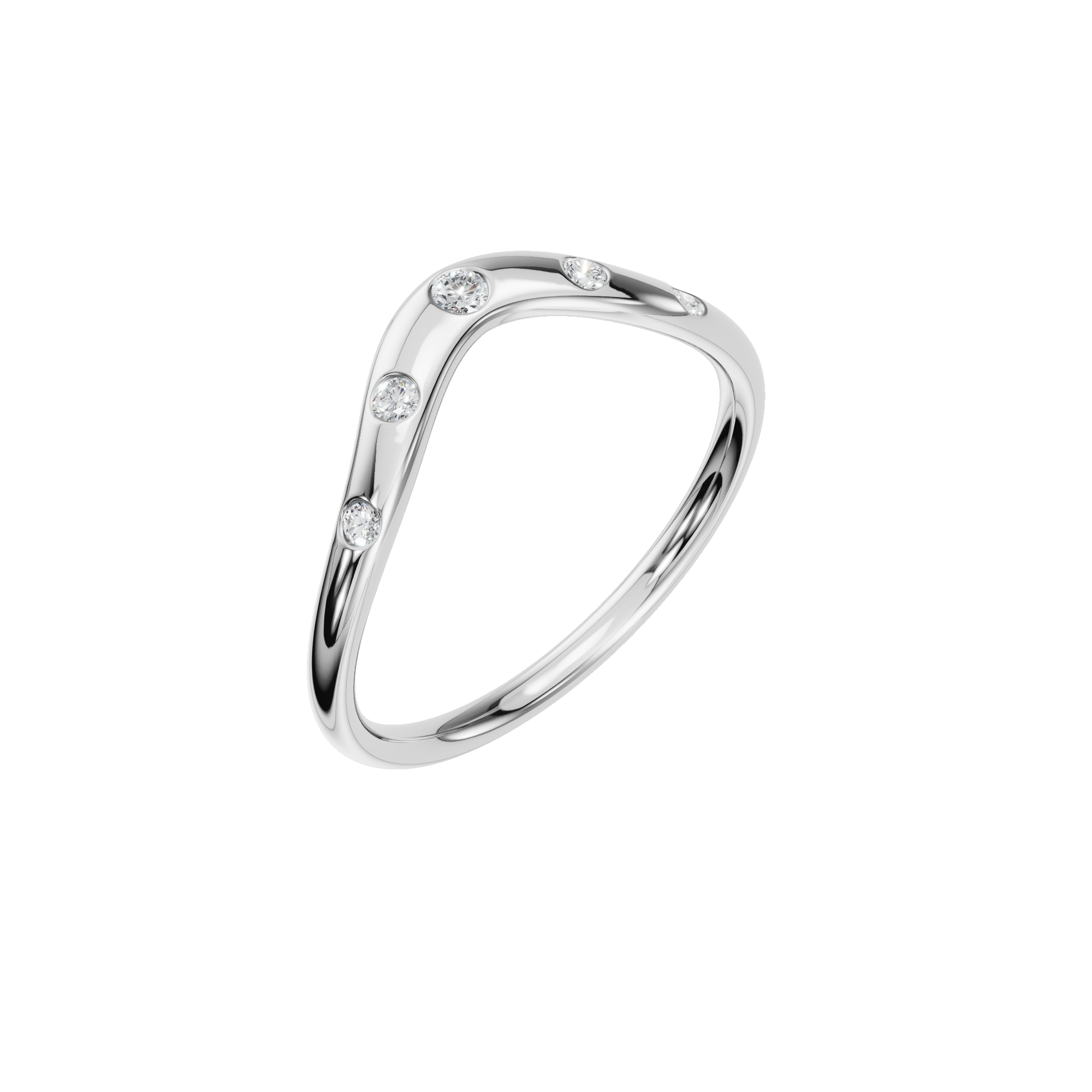 ROUND BEZEL WEDDING BAND