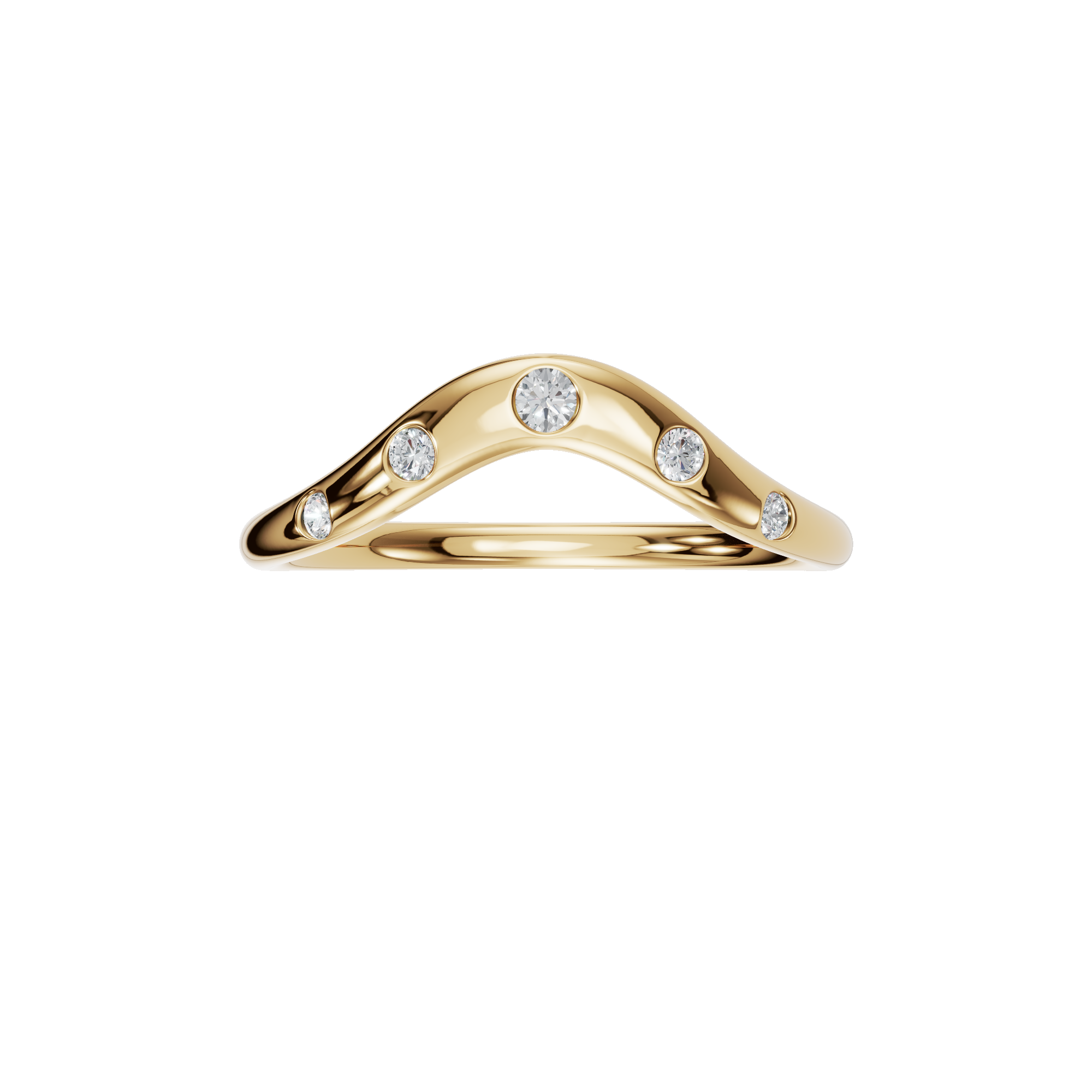 ROUND BEZEL WEDDING BAND