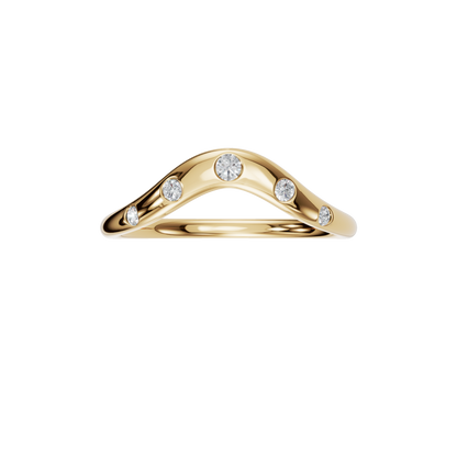 ROUND BEZEL WEDDING BAND - M&D Signature Jewels