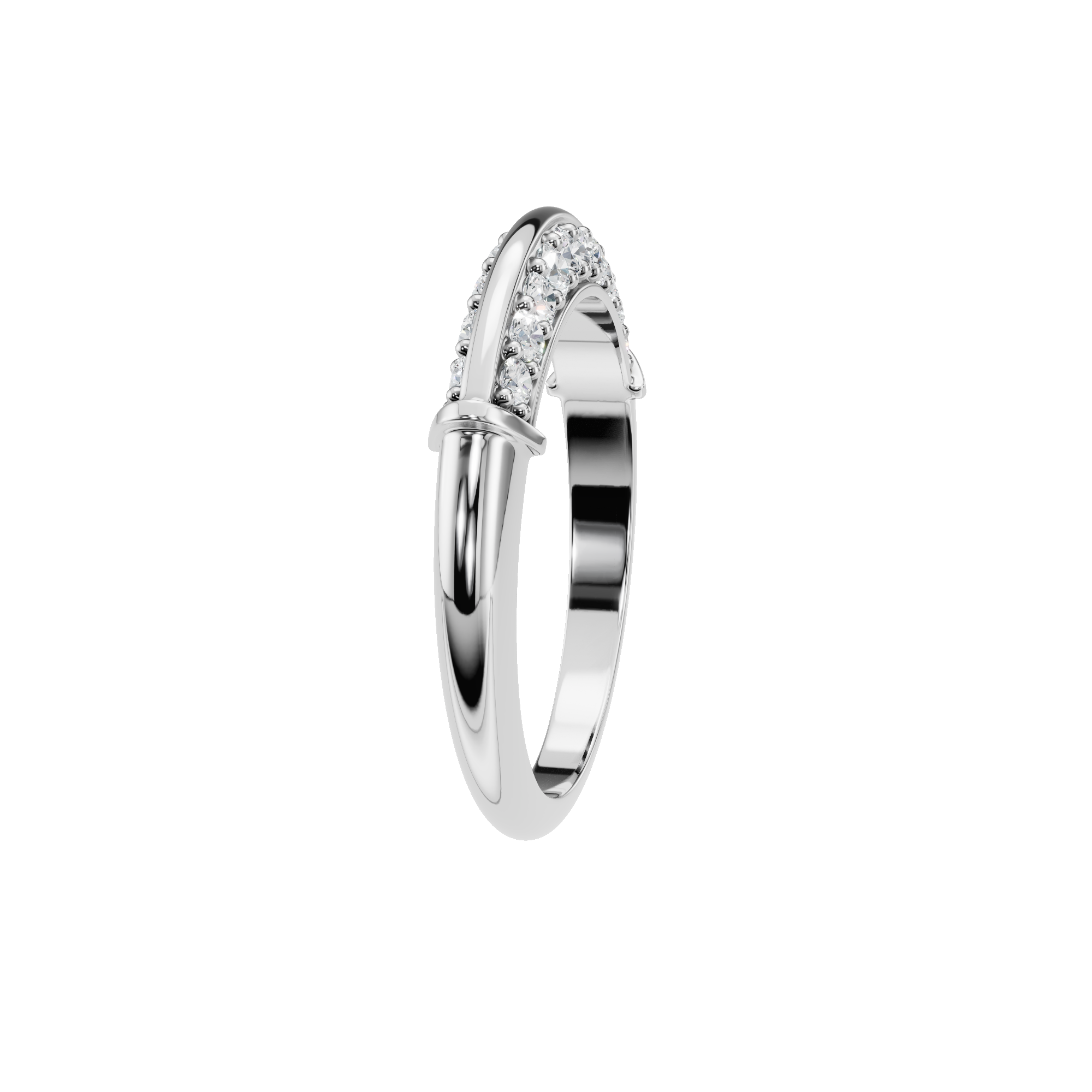 ROUND PAVE WEDDING BAND