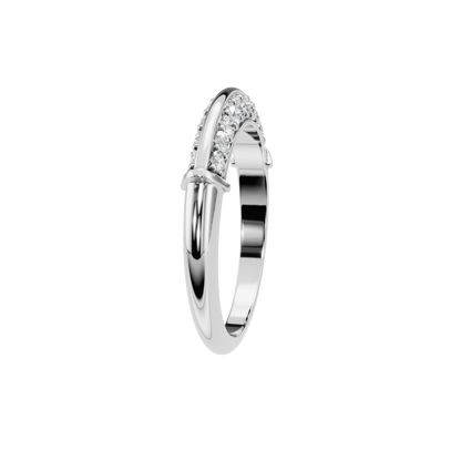ROUND PAVE WEDDING BAND - M&D Signature Jewels