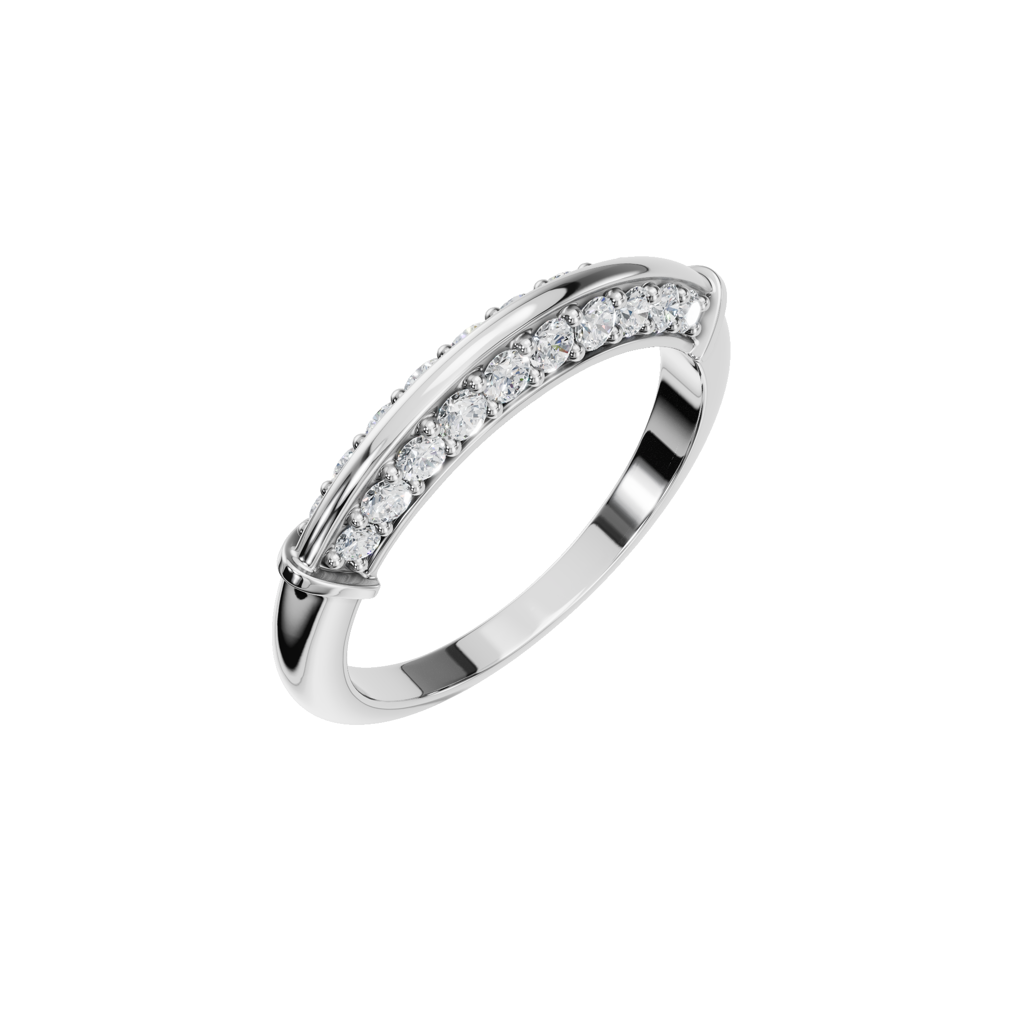 ROUND PAVE WEDDING BAND