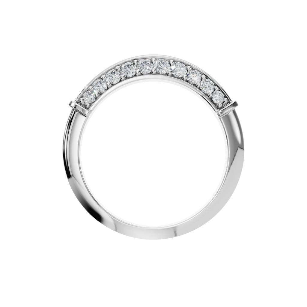 ROUND PAVE WEDDING BAND