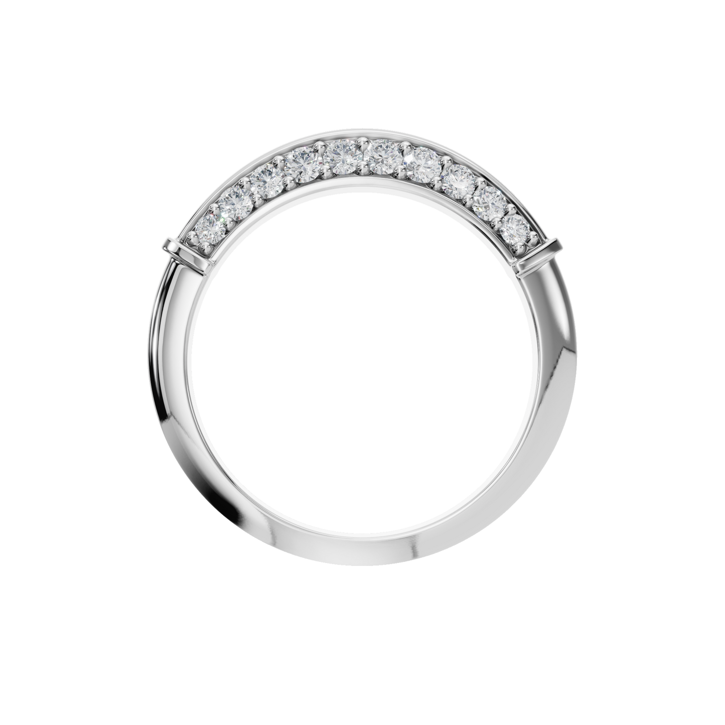 ROUND PAVE WEDDING BAND - M&D Signature Jewels