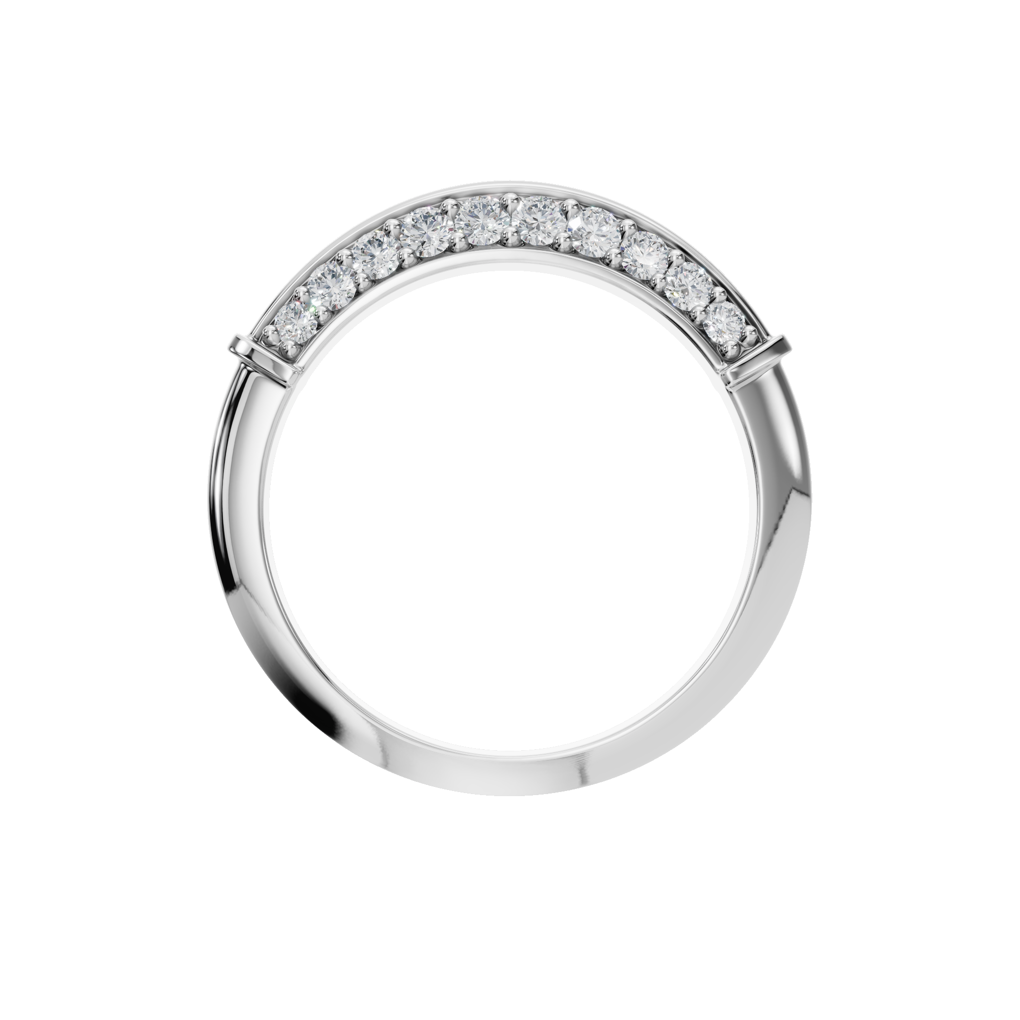 ROUND PAVE WEDDING BAND