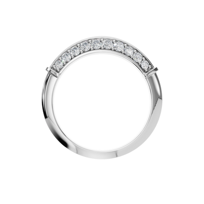 ROUND PAVE WEDDING BAND - M&D Signature Jewels