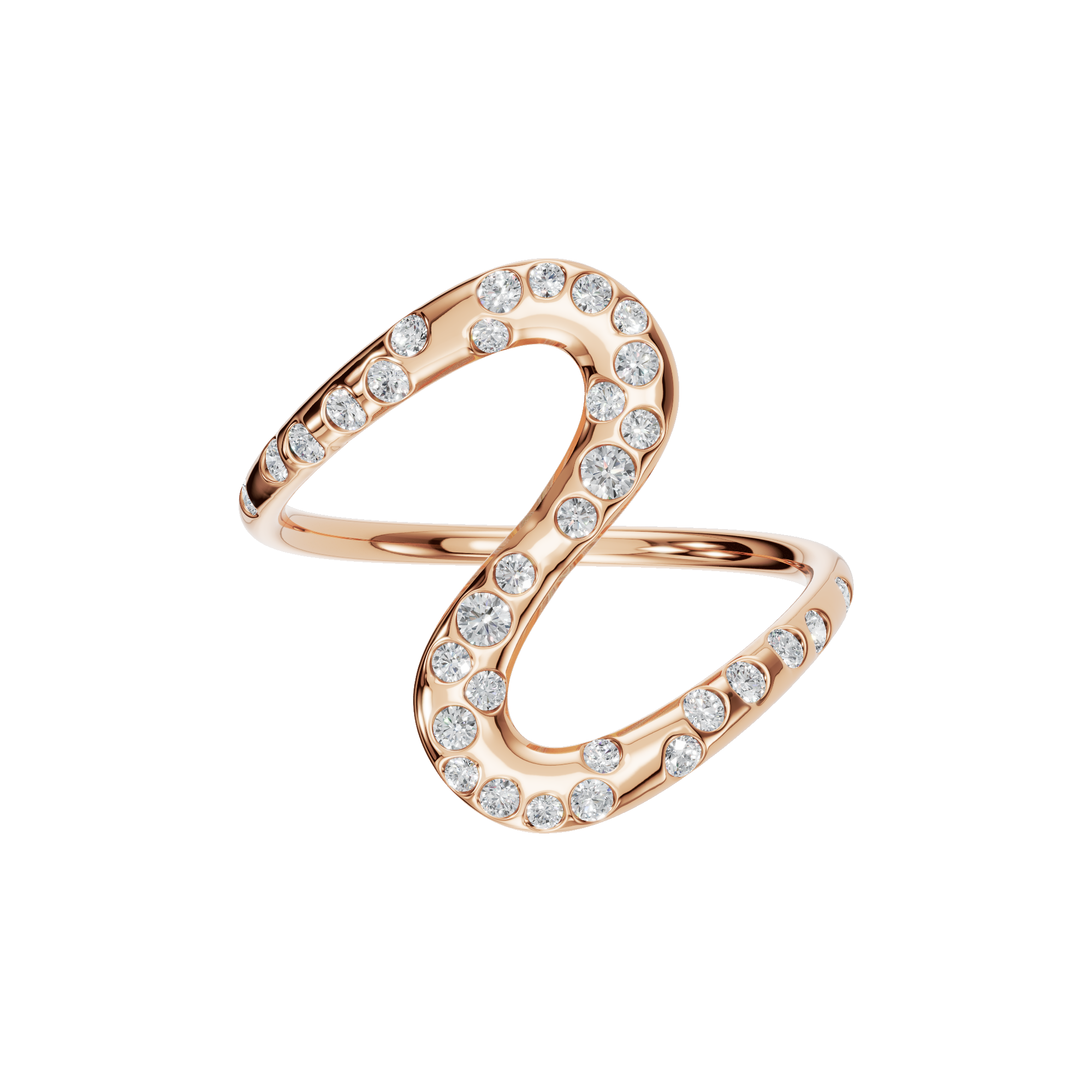 ROUND WAVE WEDDING BAND
