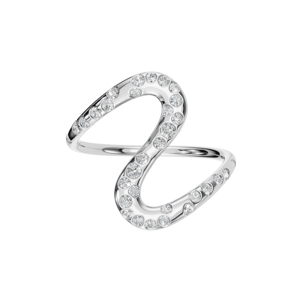 ROUND WAVE WEDDING BAND