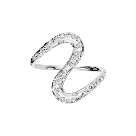 ROUND WAVE WEDDING BAND