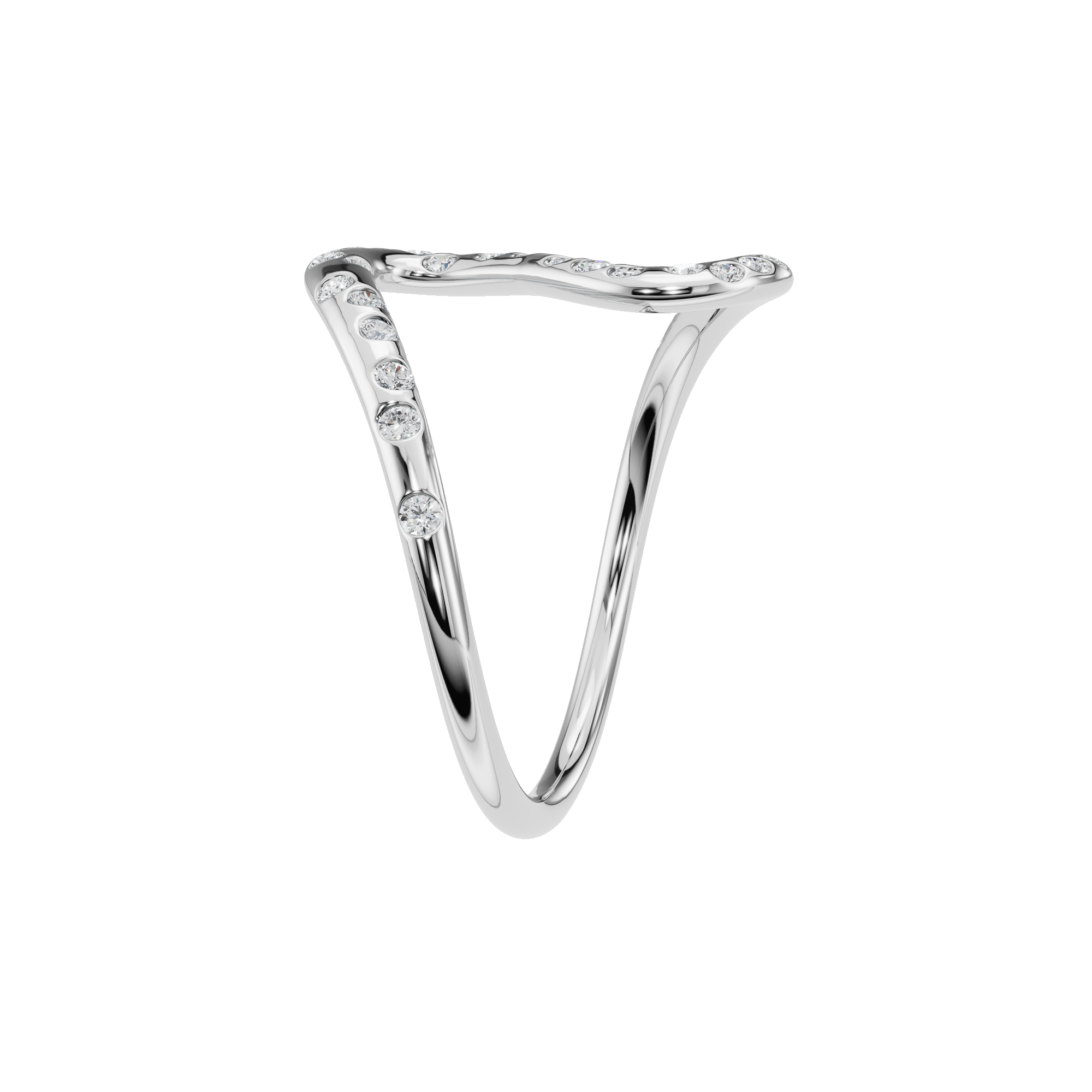 ROUND WAVE WEDDING BAND