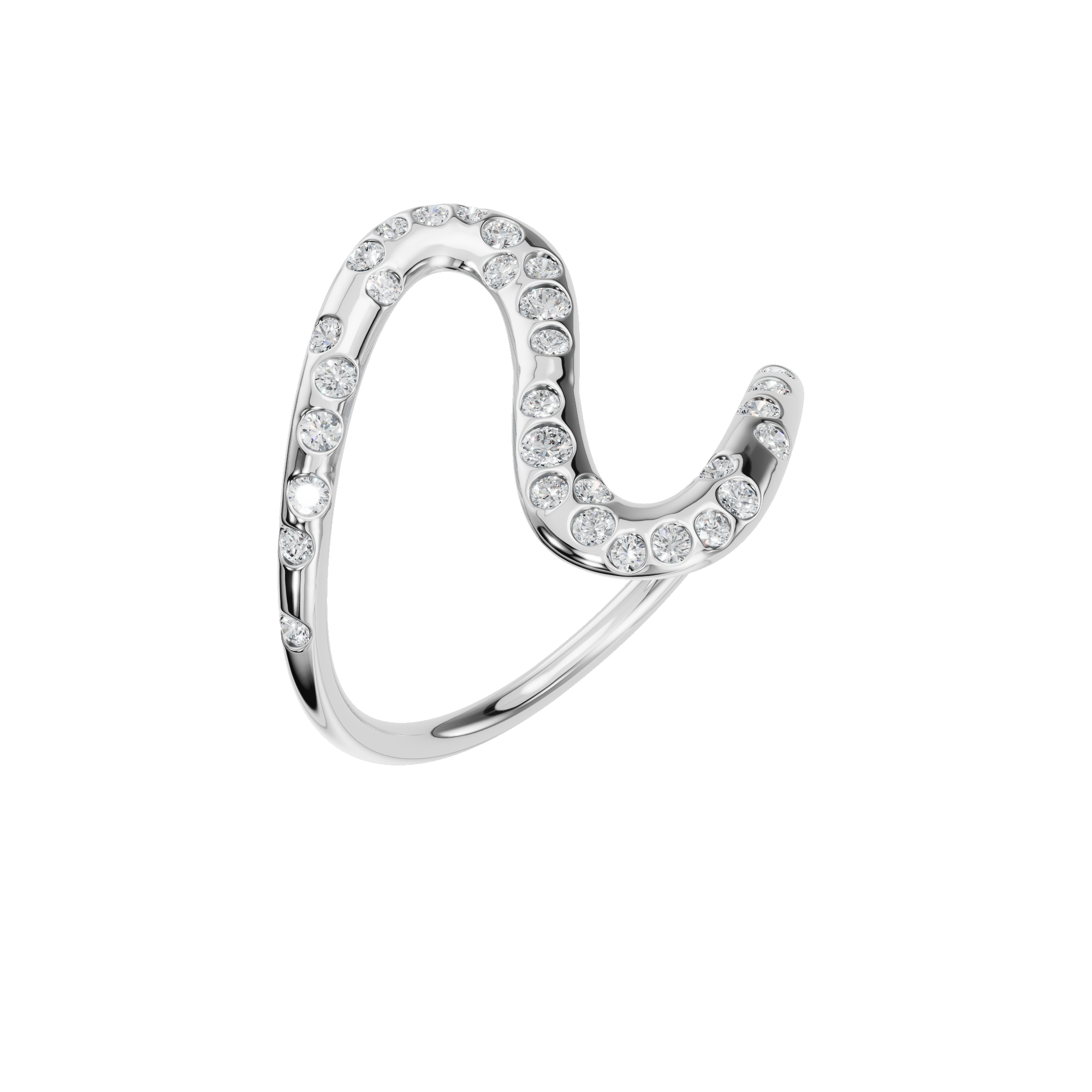 ROUND WAVE WEDDING BAND