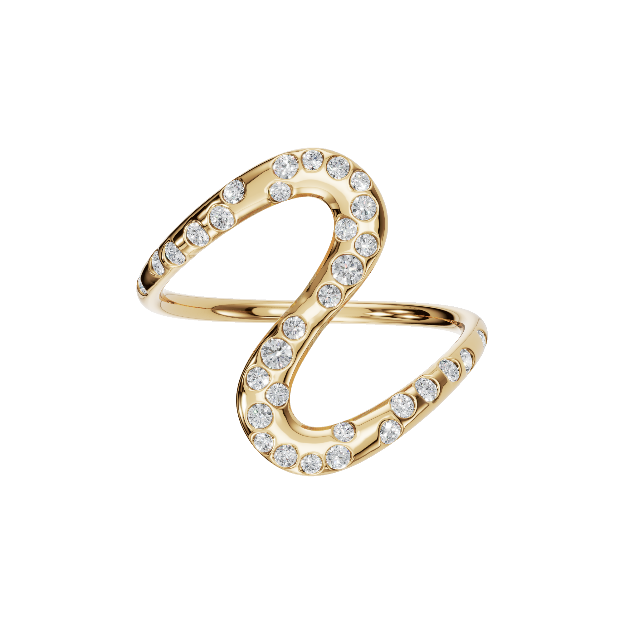 ROUND WAVE WEDDING BAND