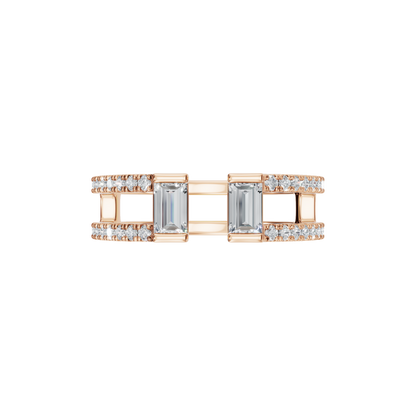BAGUETTE PAVE STACKABLE WEDDING RING - M&D Signature Jewels