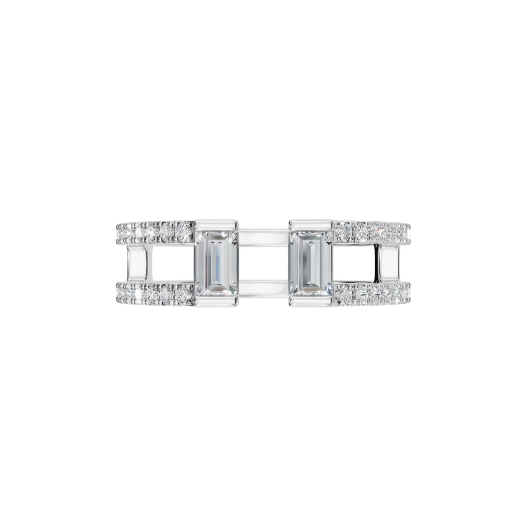 BAGUETTE PAVE STACKABLE WEDDING RING