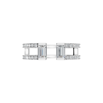 BAGUETTE PAVE STACKABLE WEDDING RING - M&D Signature Jewels