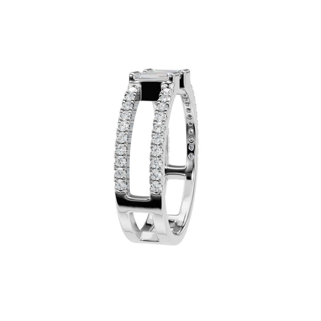 BAGUETTE PAVE STACKABLE WEDDING RING
