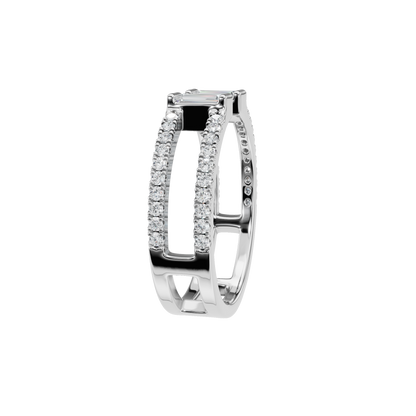 BAGUETTE PAVE STACKABLE WEDDING RING - M&D Signature Jewels