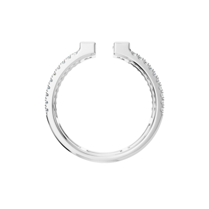 BAGUETTE PAVE STACKABLE WEDDING RING - M&D Signature Jewels