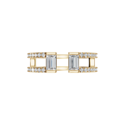 BAGUETTE PAVE STACKABLE WEDDING RING - M&D Signature Jewels