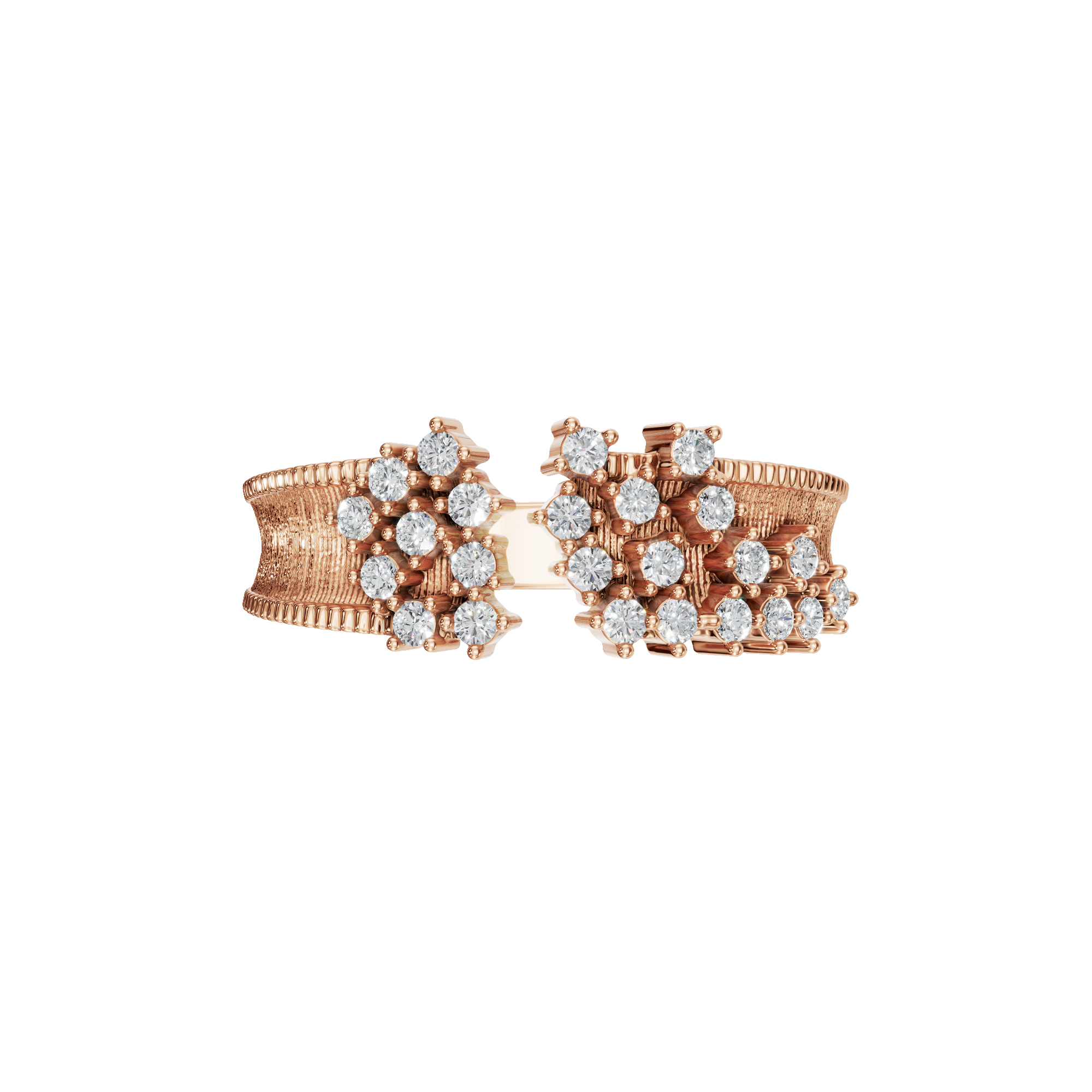 ROUND OPEN MILGRAIN WEDDING BAND