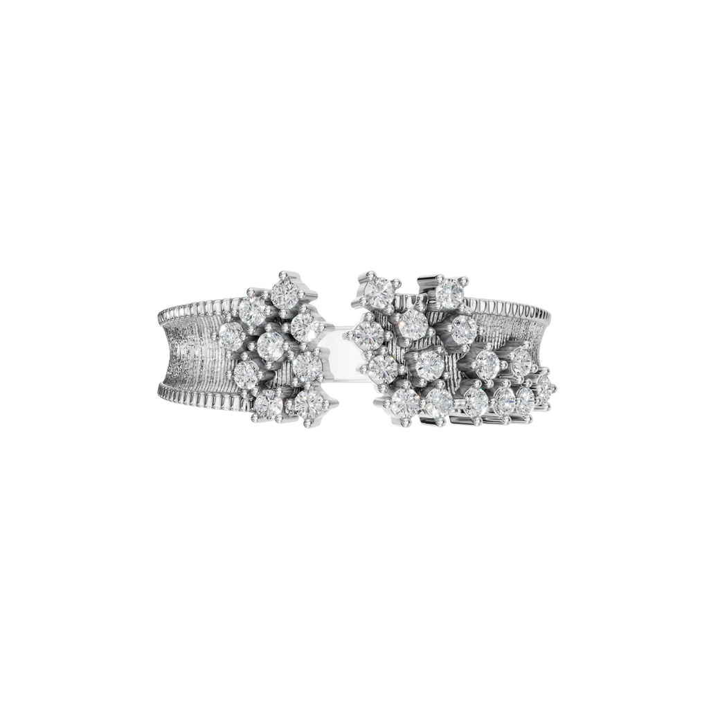 ROUND OPEN MILGRAIN WEDDING BAND