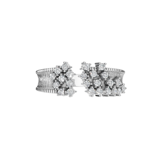 ROUND OPEN MILGRAIN WEDDING BAND